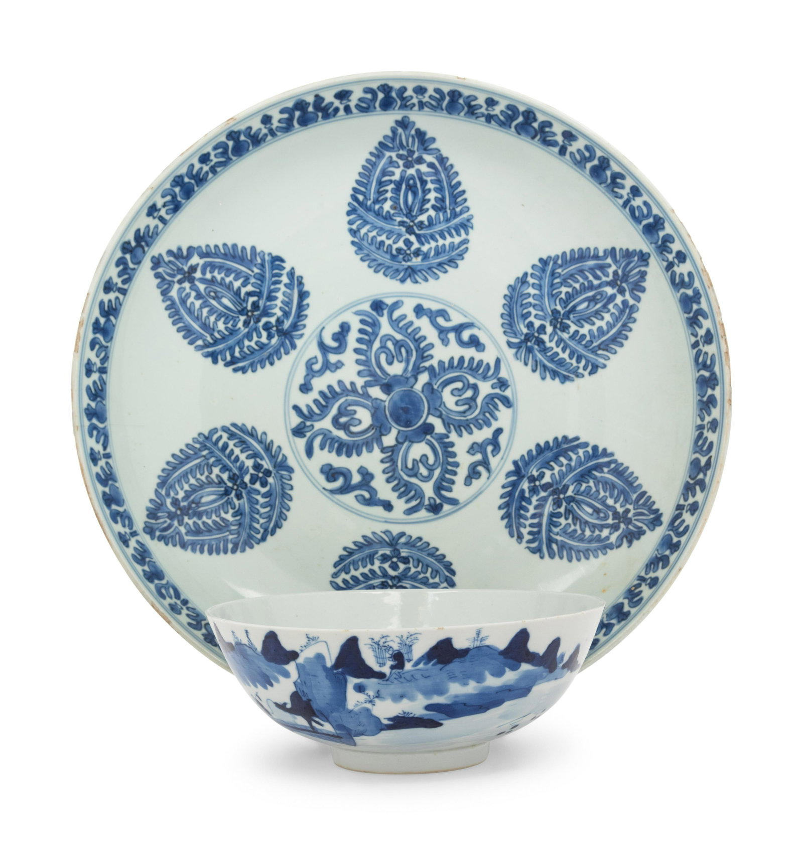 Two Chinese Blue and White Porcelain Articles (1 of 3)
