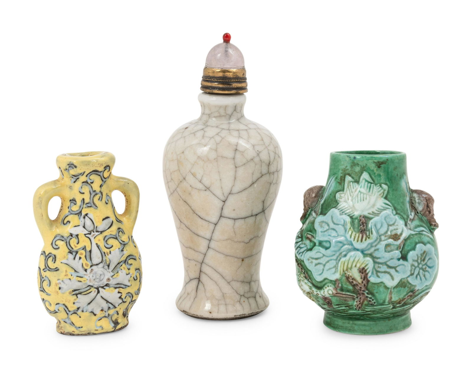 Three Chinese Porcelain Miniature Bottles (1 of 5)