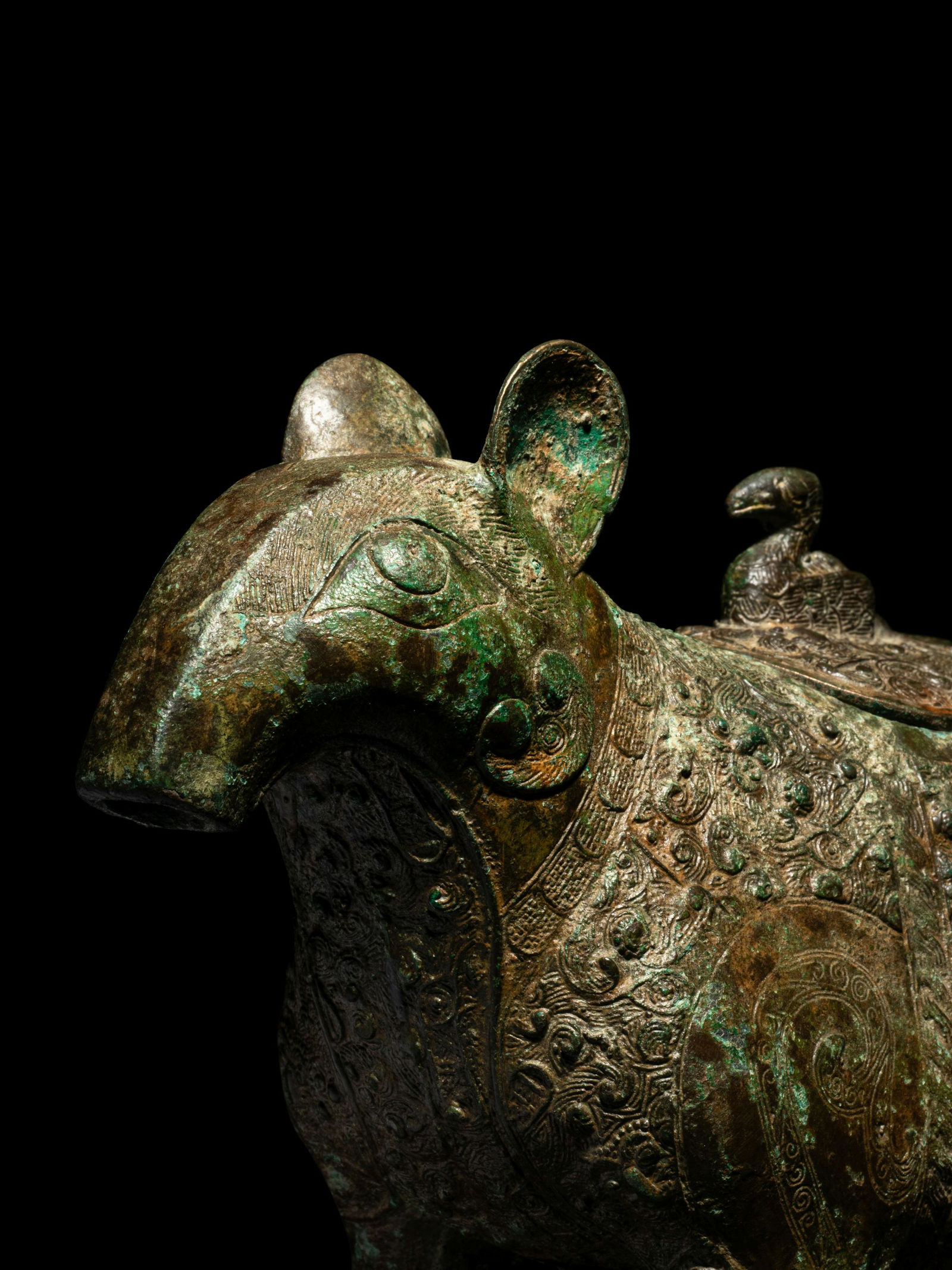 A Chinese Bronze Tapir-Form Covered Vessel (1 of 6)