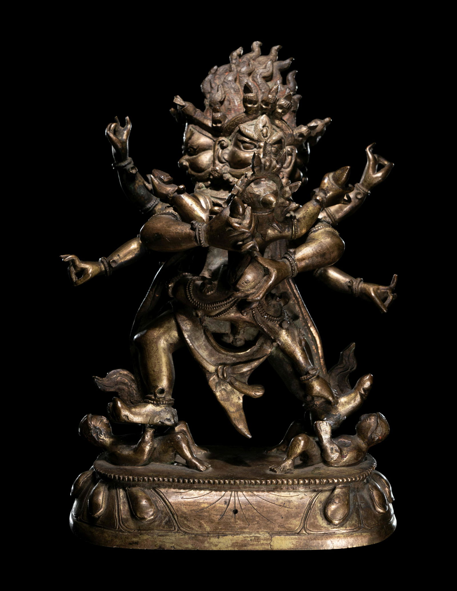 A Sino-Tibetan Gilt Bronze Figure of a Bodhisattva (1 of 6)