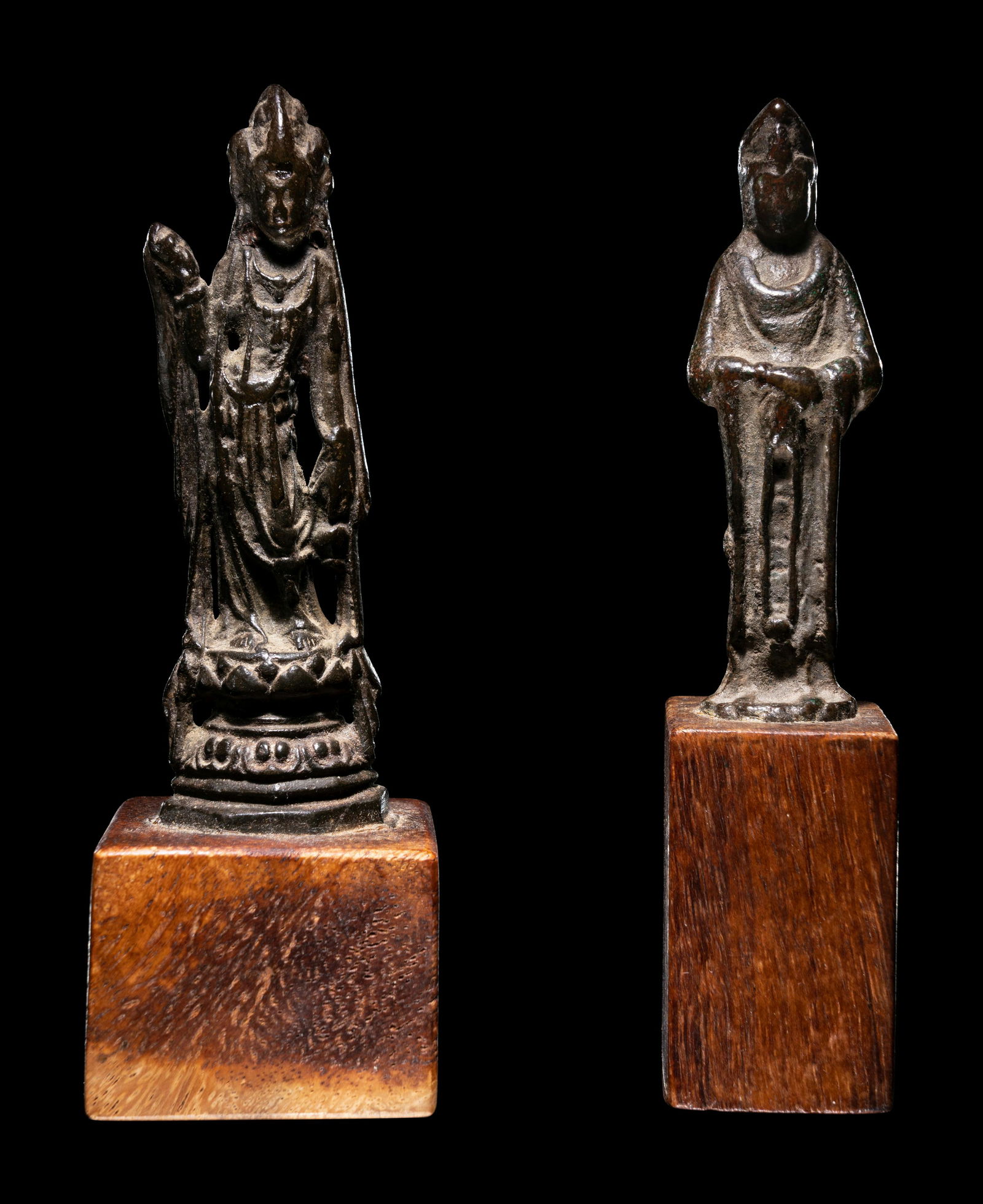 Two Chinese Bronze Figures of Guanyin (1 of 5)