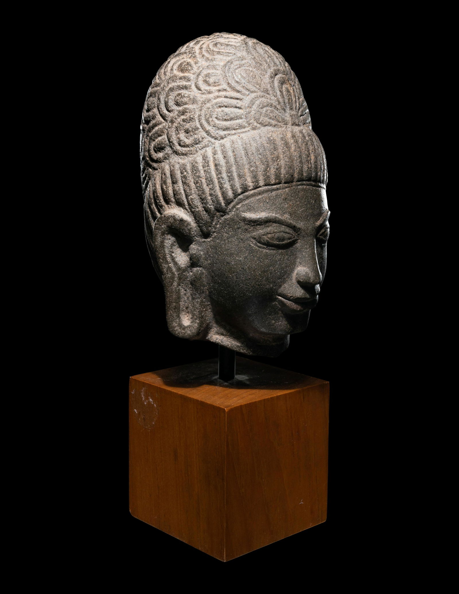 A Khmer Stone Head of Deity (1 of 4)