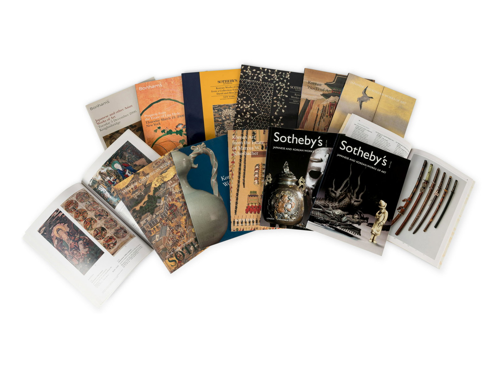 [JAPANESE, KOREAN & OTHER ASIAN WORKS OF ART]A group of reference works and auction catalogues about (1 of 4)