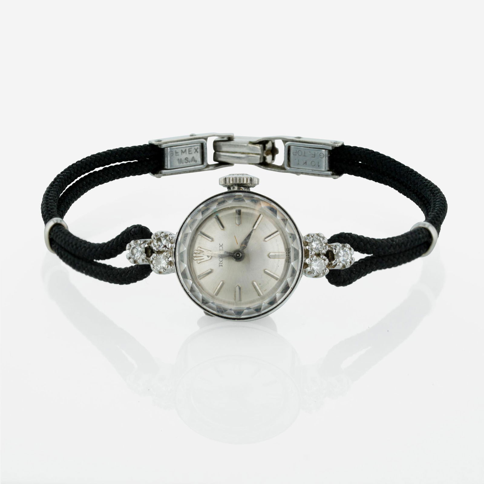 A 14K White Gold Diamond Ladies Rolex C.1940 (1 of 2)