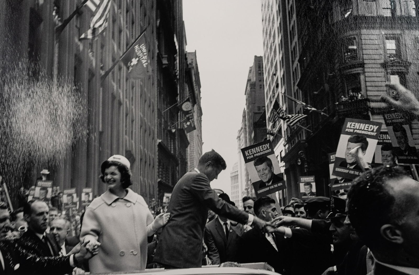 Cornell Capa (1918-2008) John and Jacqueline Kennedy, New York, 1960 : Cornell Capa (1918-2008) John and Jacqueline Kennedy, New York, 1960 Gelatin silver print, signed (twice), titled, dated in pencil/ ink and the credit stamp on the verso. image: 11