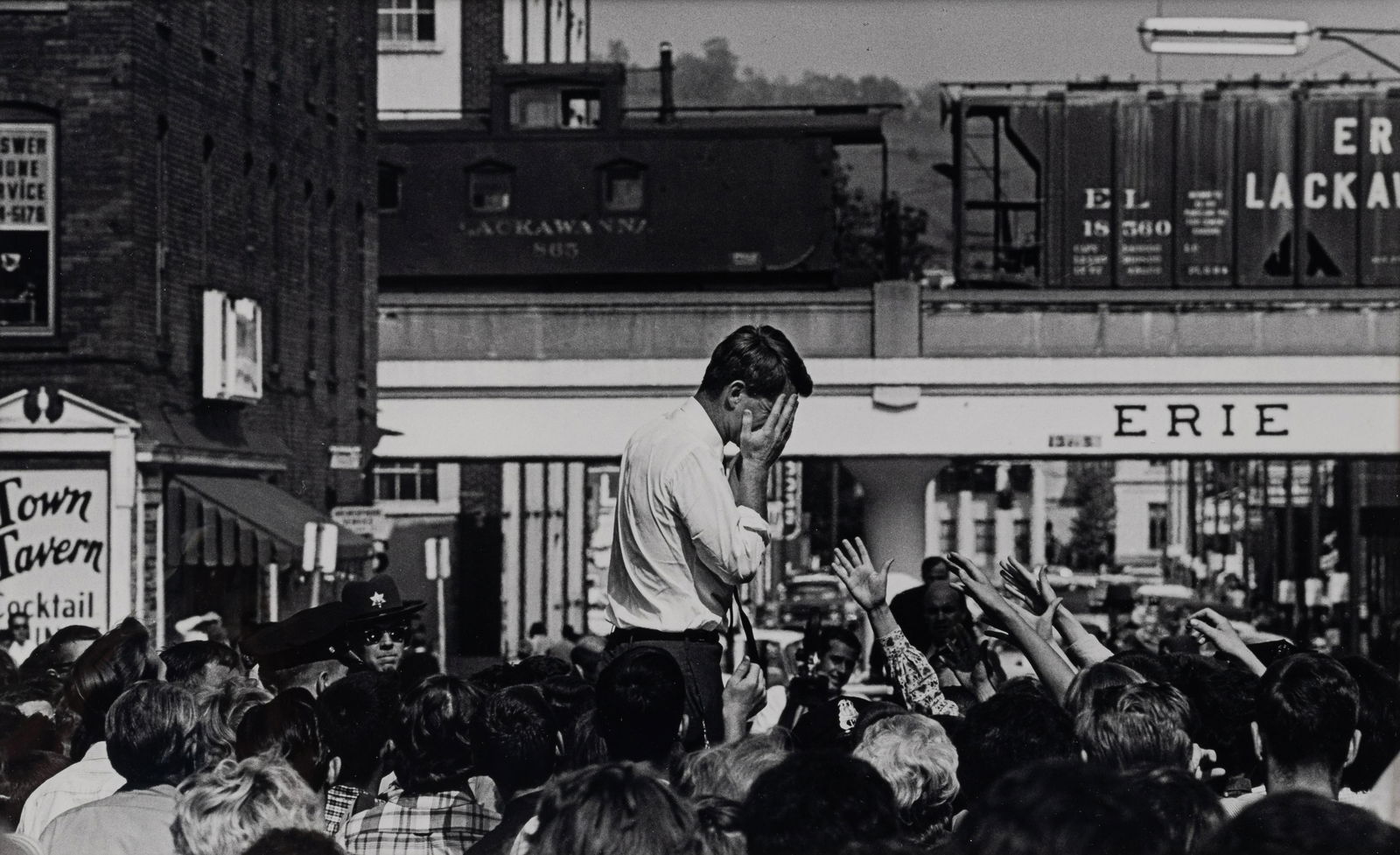 Cornell Capa (1918-2008) Robert F. Kennedy, Buffalo, New York, 1964 : Cornell Capa (1918-2008) Robert F. Kennedy, Buffalo, New York, 1964 Gelatin silver print, printed later, signed, titled, dated in ink and credit stamp on the verso. image: 1