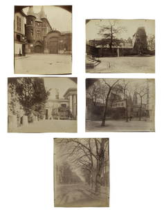 Eugene Atget(French, 1857-1927)A group of five photographs depicting Paris: Eugene Atget (French, 1857-1927) A group of five photographs depicting Paris (Les Archives - rue des Francs Bourgeois, 1899-1900; Annexe de l'Hotel Dieu, rue de la Bucherie, cour Saint Julien, 1902-19