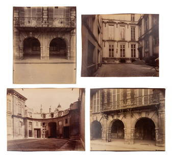 Eugene Atget (French, 1857-1927) A group of four photographs (Hotel de Mainville, place des Vosges: Eugene Atget (French, 1857-1927) A group of four photographs (Hotel de Mainville, place des Vosges 12, 1911-1912; Hotel de Canhillac, place des Vosges 14, 1911-1912; Hotel de Nevers, 18 rue Seguier, 1