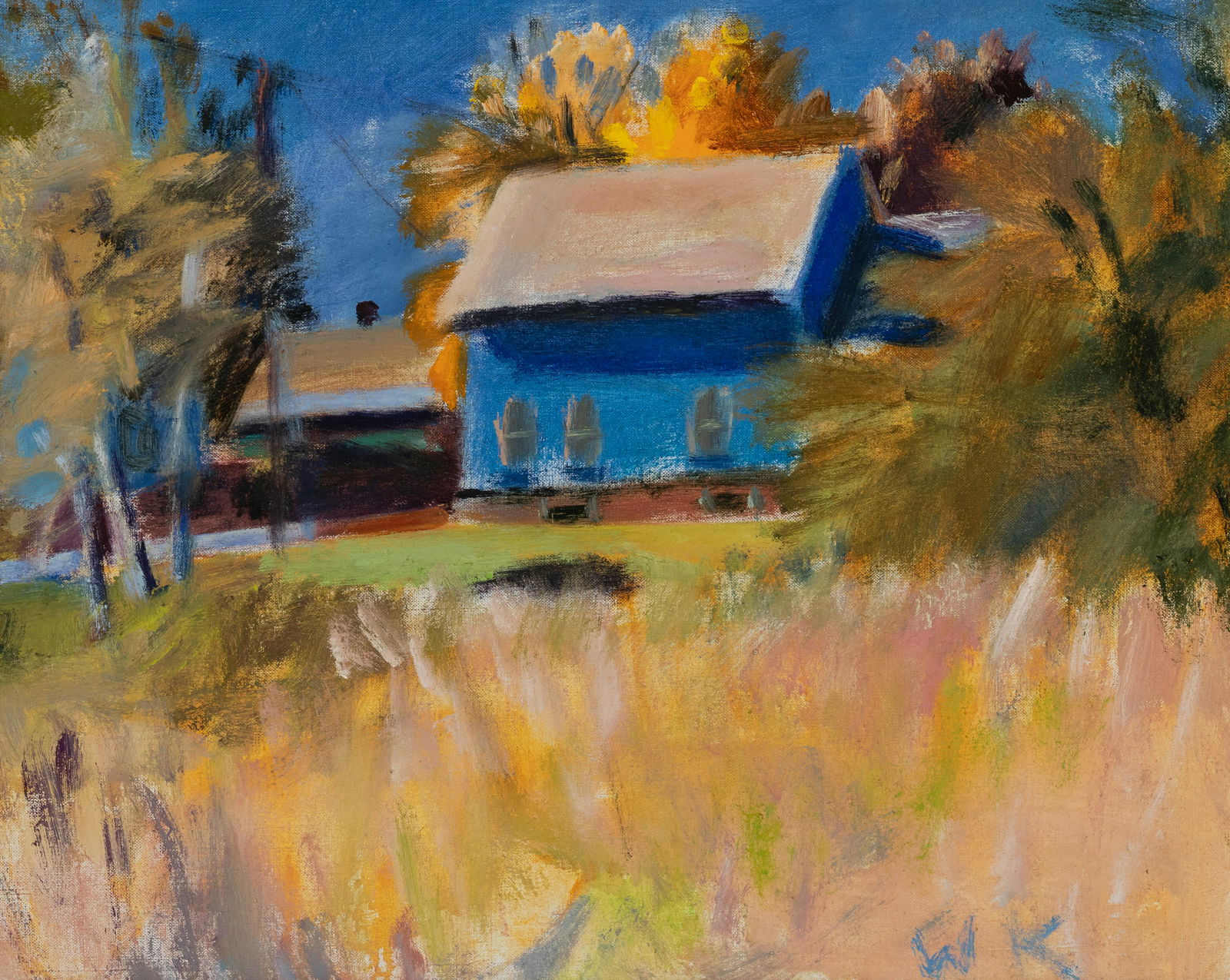 Wolf Kahn (American/German, 1927-2020) The Sky Colored House, 1983: Wolf Kahn (American/German, 1927-2020) The Sky Colored House, 1983 oil on canvas signed with initials WK (lower right); titled, dated, and inscribed with artist's inventory number 82 (verso) 16 x 20 i