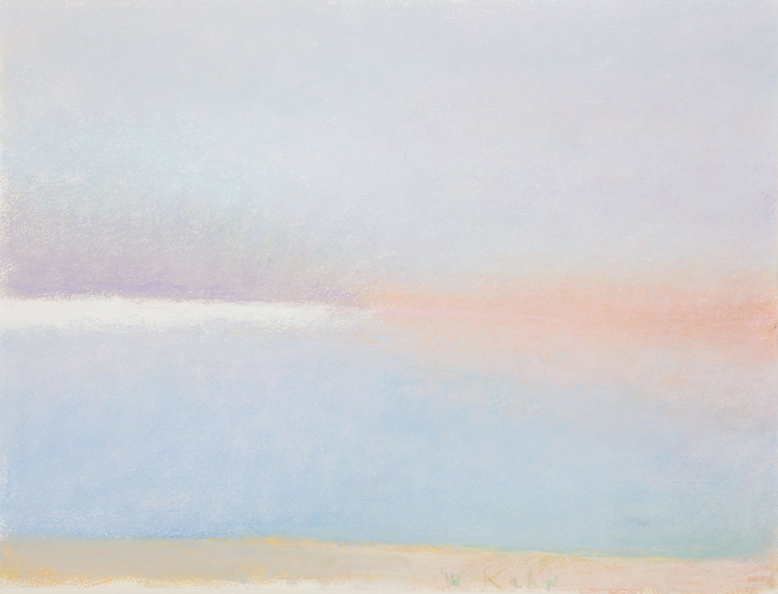 Wolf Kahn (American/German, 1927-2020) Rosy Fog Bank, 1998: Wolf Kahn (American/German, 1927-2020) Rosy Fog Bank, 1998 pastel on paper signed W Kahn (lower center) 14 x 17 7/8 inches. Provenance: The Artist Marianne Friedland Gallery, Naples, Florida, acquired