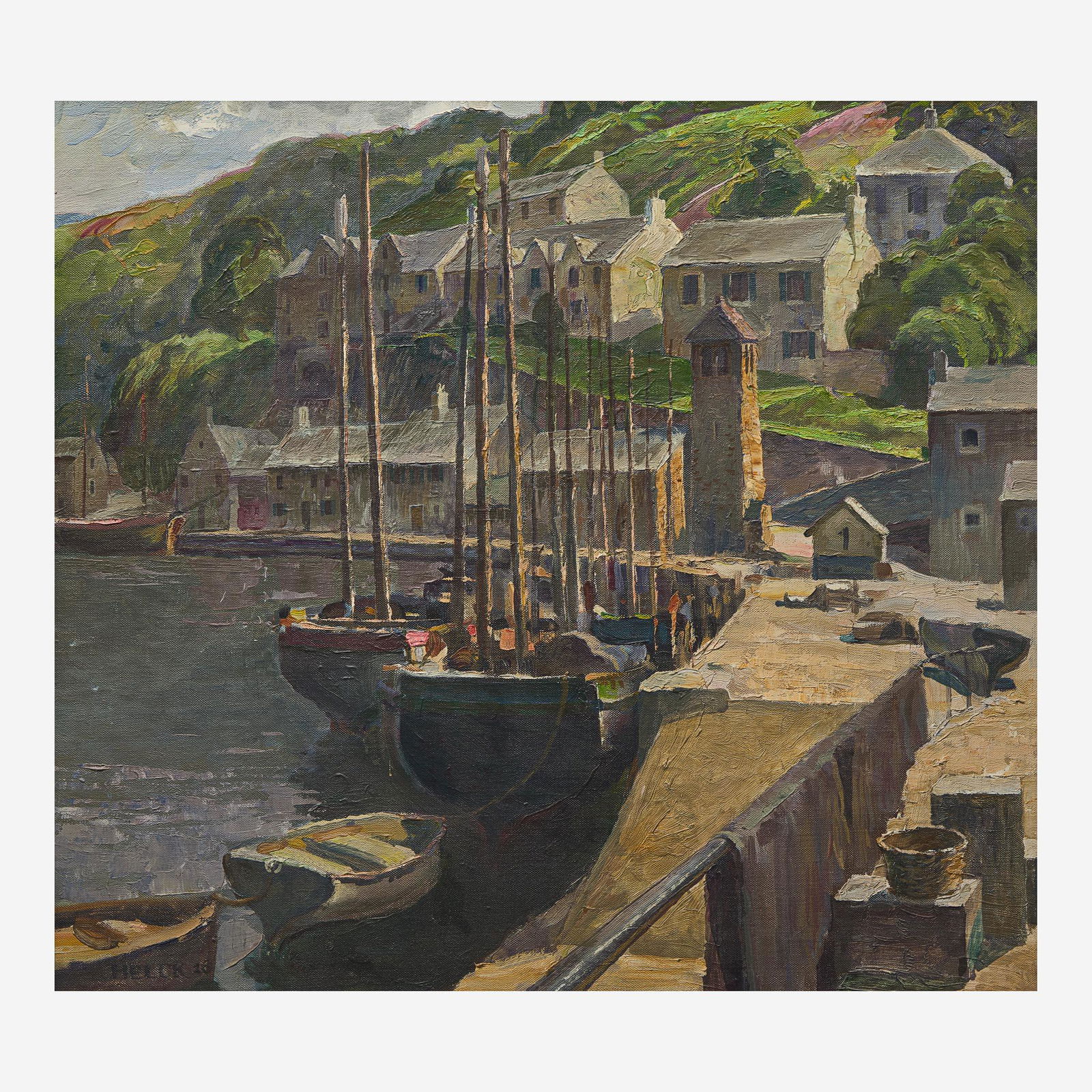 Peter Helck (American, 1893-1988) Polperro-Cornwall Coast (1 of 2)
