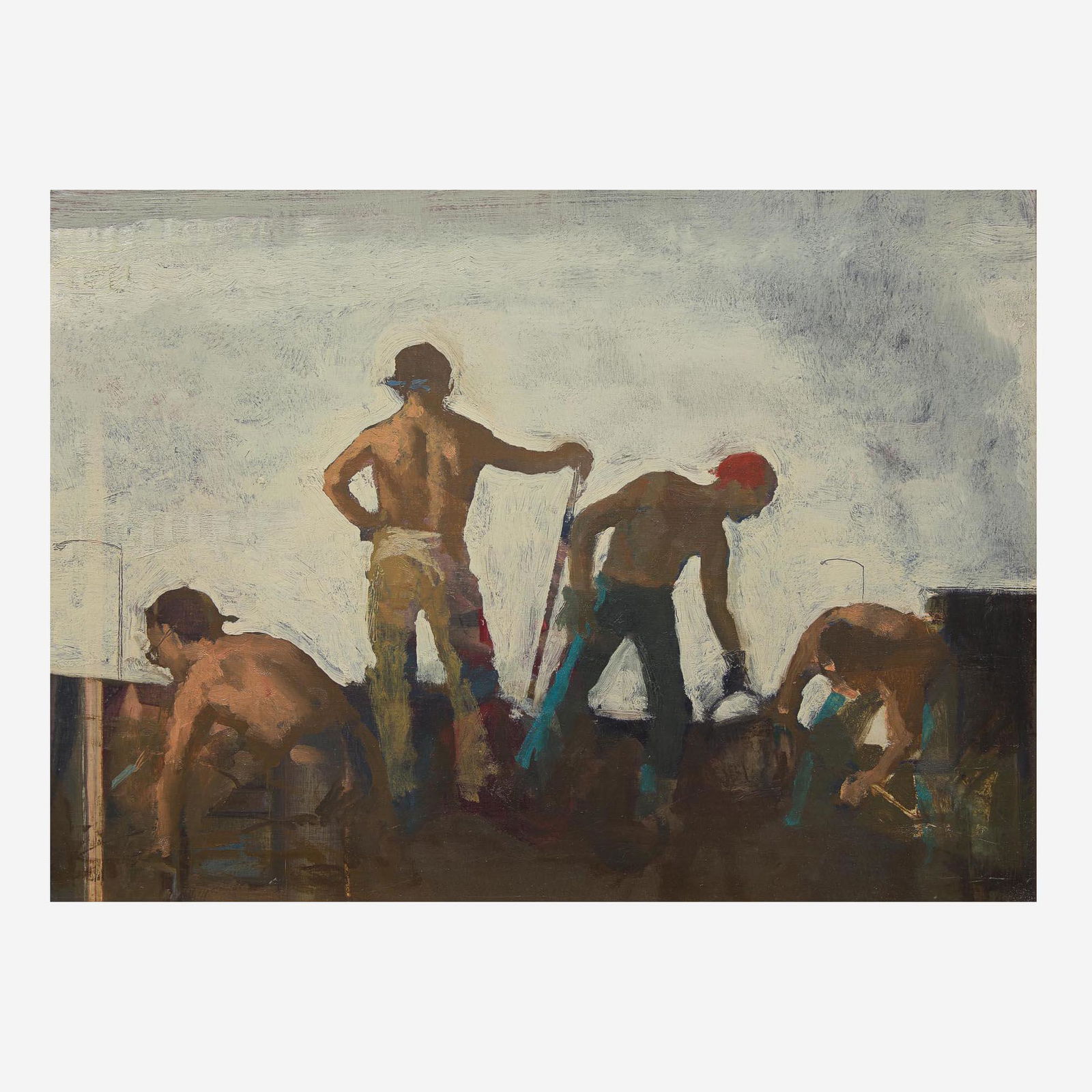 Bo Bartlett (American, b. 1955) Tar Man Study: Bo Bartlett (American, b. 1955) Tar Man Study Oil on board11 3/4 x 16 in. (29.8 x 40.6cm) Provenance Private Collection, Pennsylvania. Frame: 18 1/2 x 22 1/4 in.