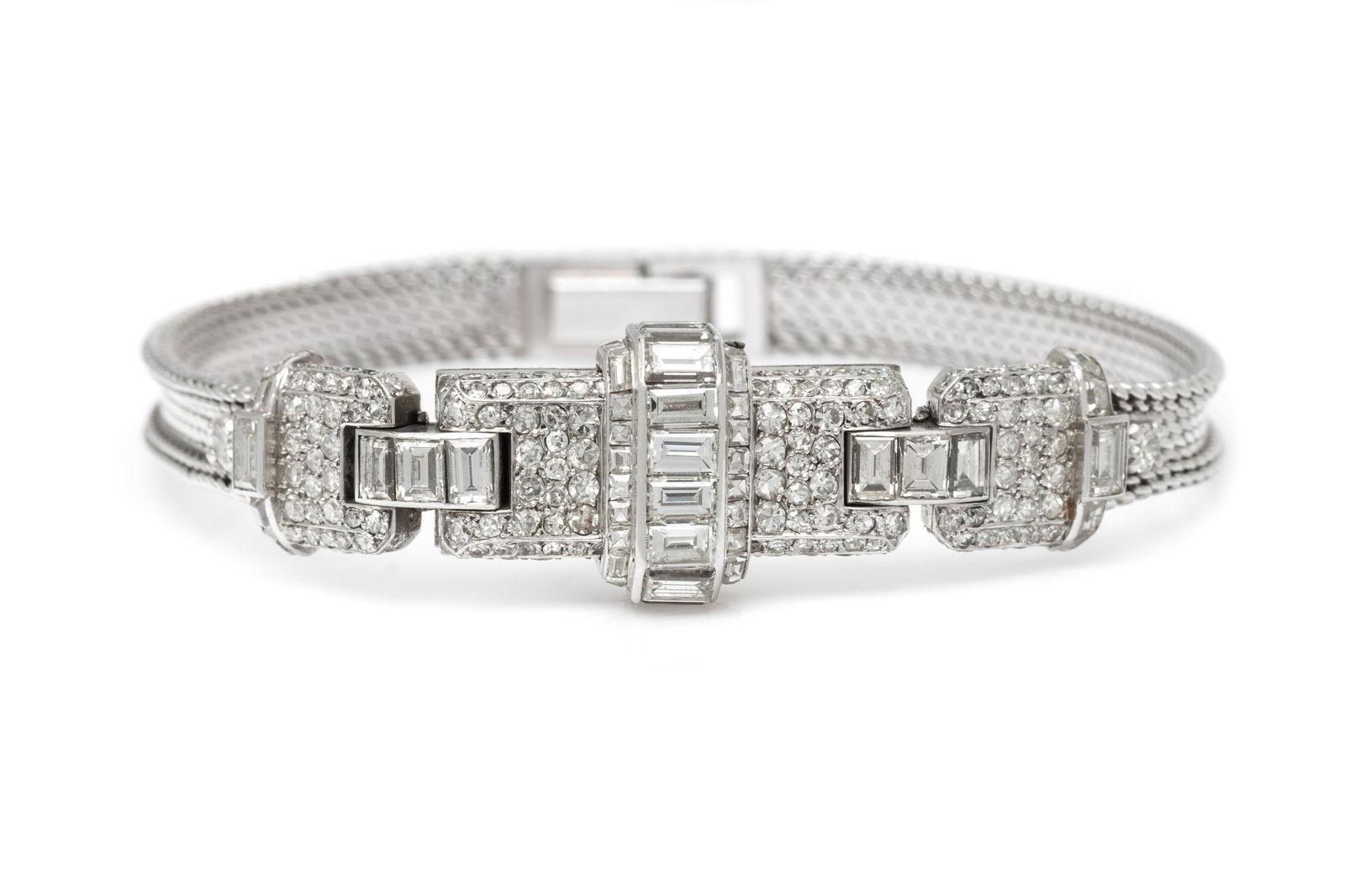 JAEGER-LeCOULTRE, PLATINUM AND DIAMOND SURPRISE WRISTWATCH (1 of 3)