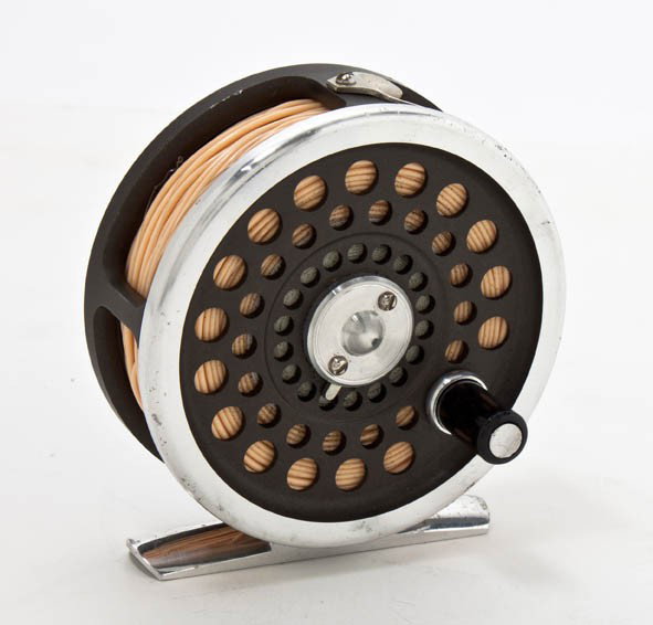 A Hardy #4 Marquis Fly Reel,: A Hardy #4 Marquis Fly Reel, with WF4F line.