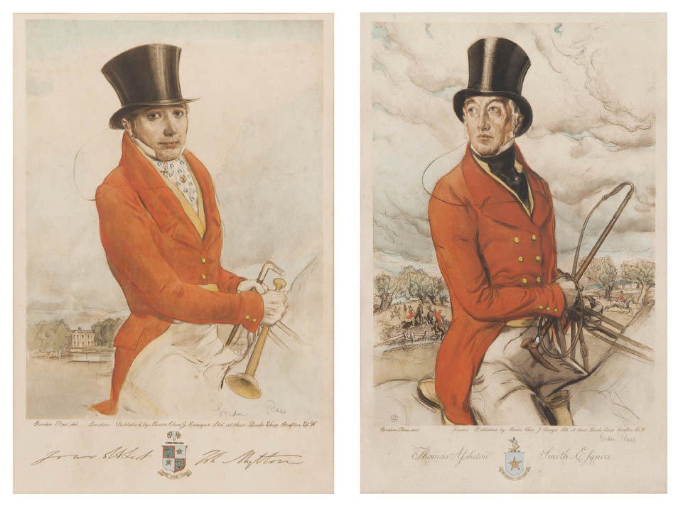 After Gorden Ross, , Thomas Afsheton Smith, Esq. : After Gorden Ross Thomas Afsheton Smith, Esq. and John Mytton (a pair) color lithograph 16 x 11 inches.
