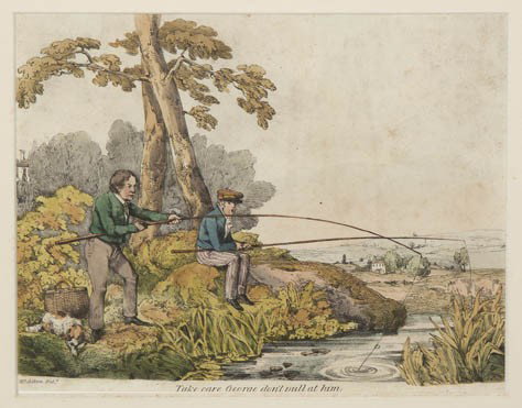 Henry Alken, (British, 1785-1851), Take Care Geor: Henry Alken (British, 1785-1851) Take Care George Don't Pull At Him color engraving 7 1/2 x 9 1/2 inches.