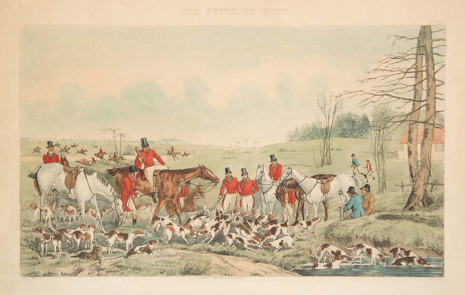 Henry Alken, (British, 1785-1851), The Pytchley H: Henry Alken (British, 1785-1851) The Pytchley Hunt color engraving 15 1/4 x 20 1/4 inches.