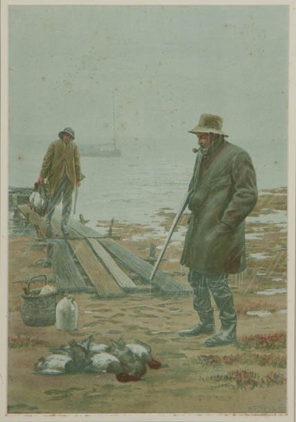 Arthur Burdett Frost, (American, 1851-1928), Good: Arthur Burdett Frost (American, 1851-1928) Good Luck chromolithograph signed A. B. Frost (lower right) 15 1/2 x 10 1/2 inches. Provenance: Vixseboxse Art Galleries, Cleveland H