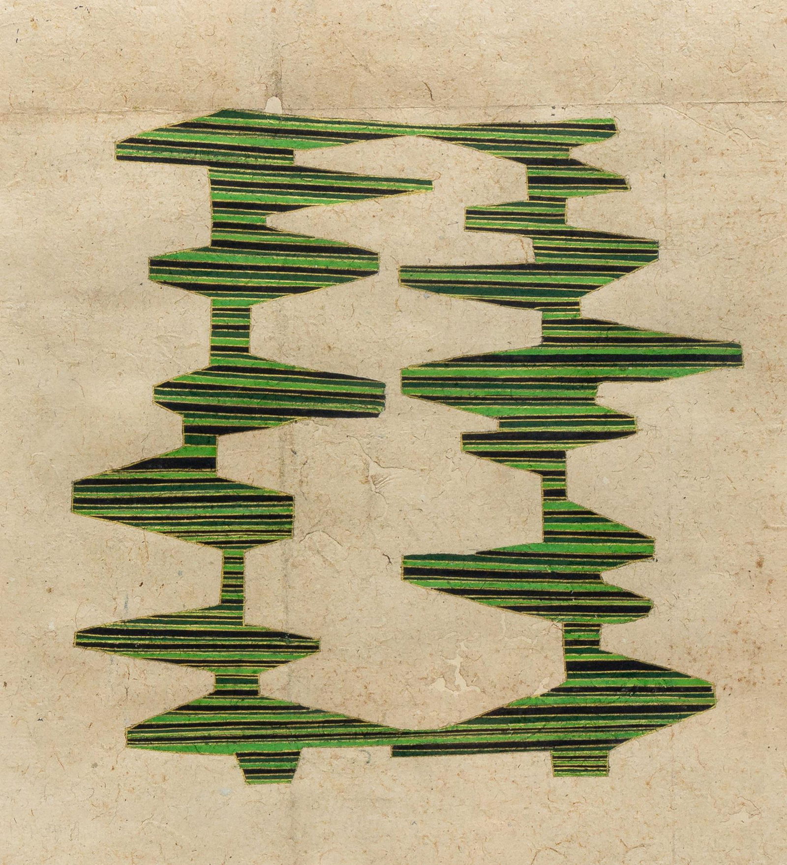 Alexander Gorlizki (British, b. 1967) Green Seam, 2008: Alexander Gorlizki (British, b. 1967) Green Seam, 2008 pigment on paper 17 1/4 x 16 5/8 inches. Provenance: Acquired directly from the Artist by the present owner