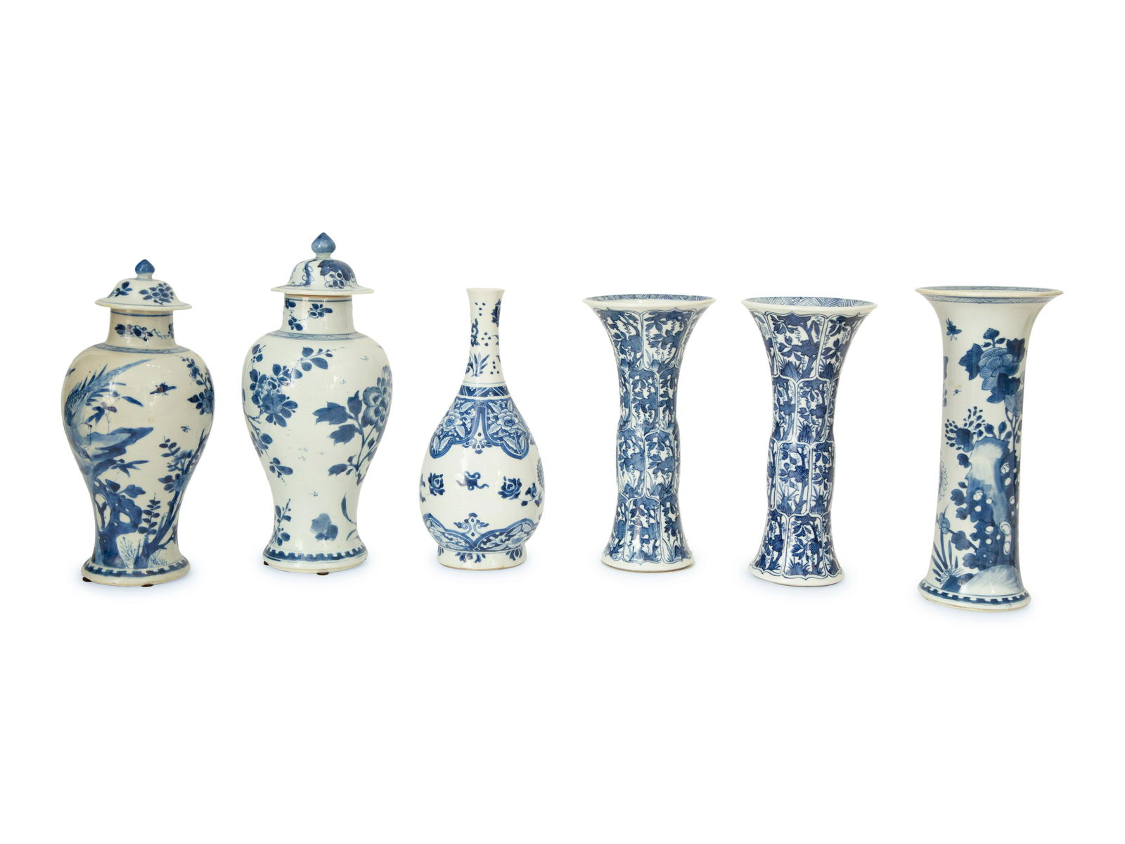 A Group of Chinese Blue and White Porcelain Vases (1 of 3)