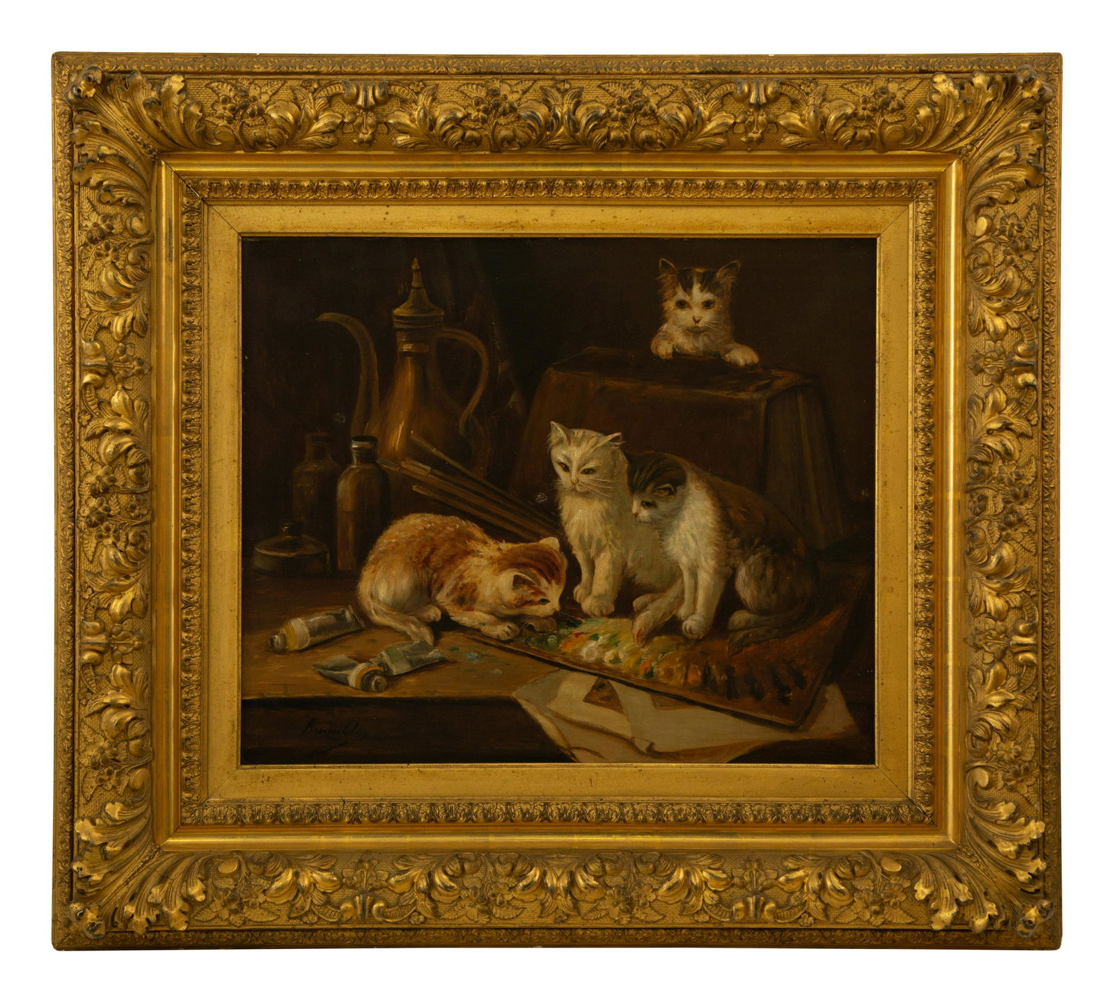 Artist Unknown (British, 19th Century) Curious Cats (1 of 5)