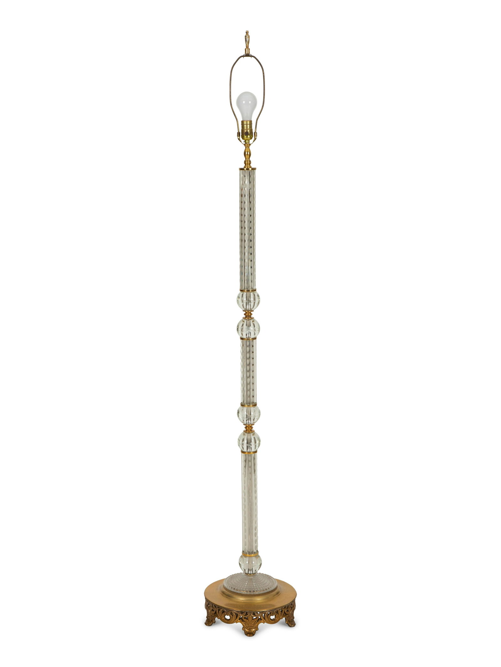 A Cased Cut Glass and Gilt Metal Floor Lamp (1 of 4)