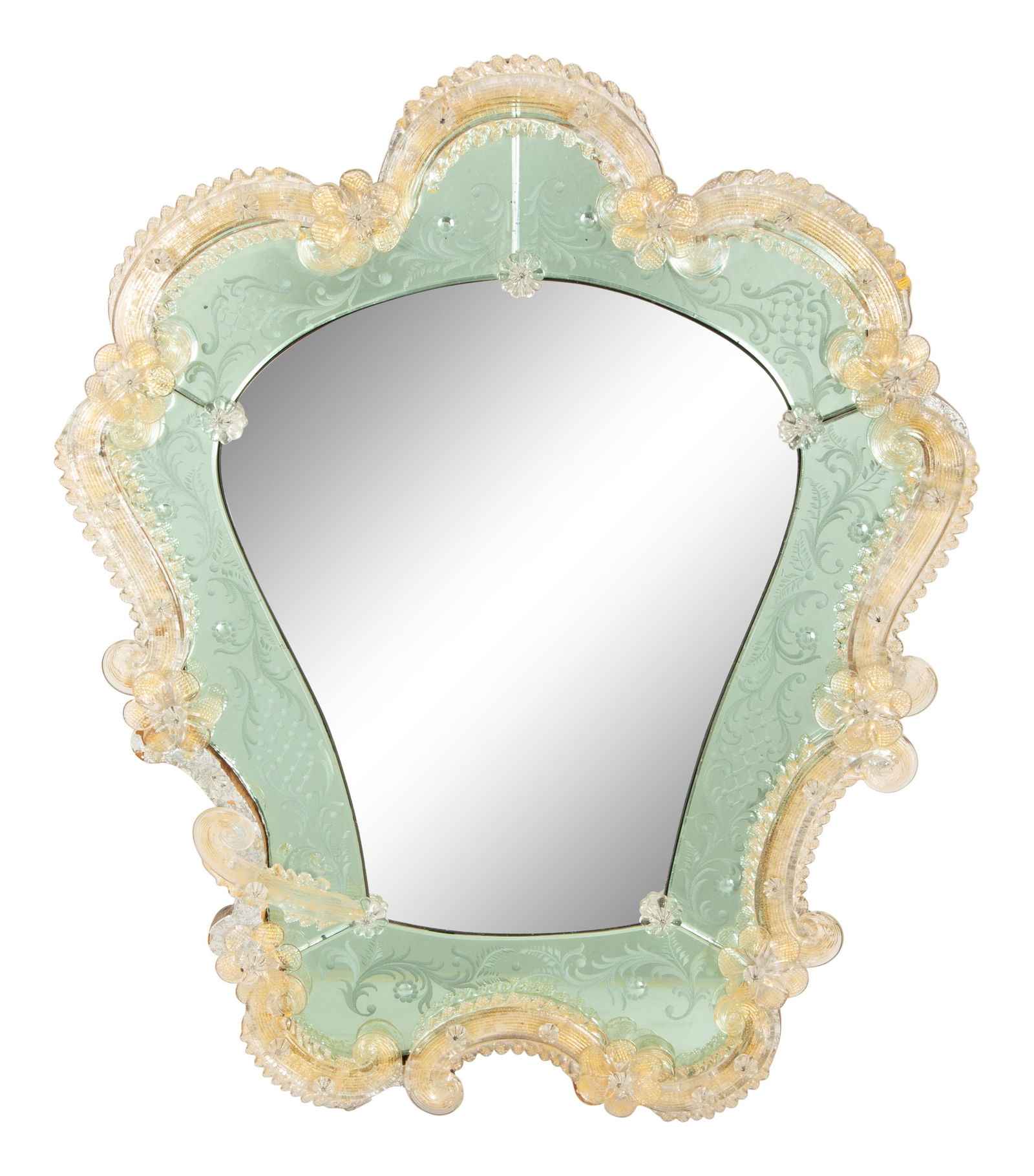 A Venetian Style Murano Glass Framed Mirror (1 of 3)