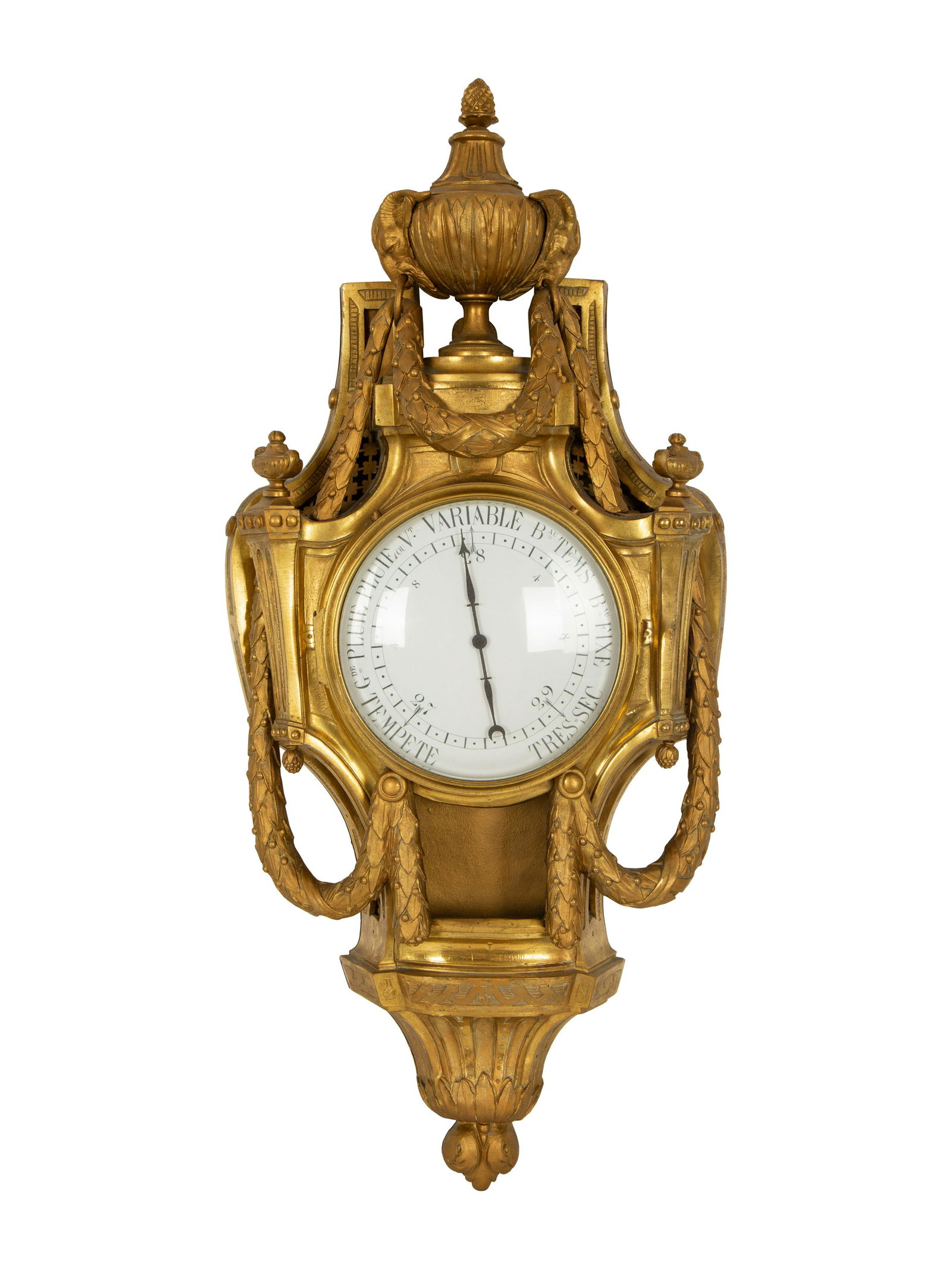 A Louis XVI Style Gilt Bronze Wall Barometer (1 of 4)