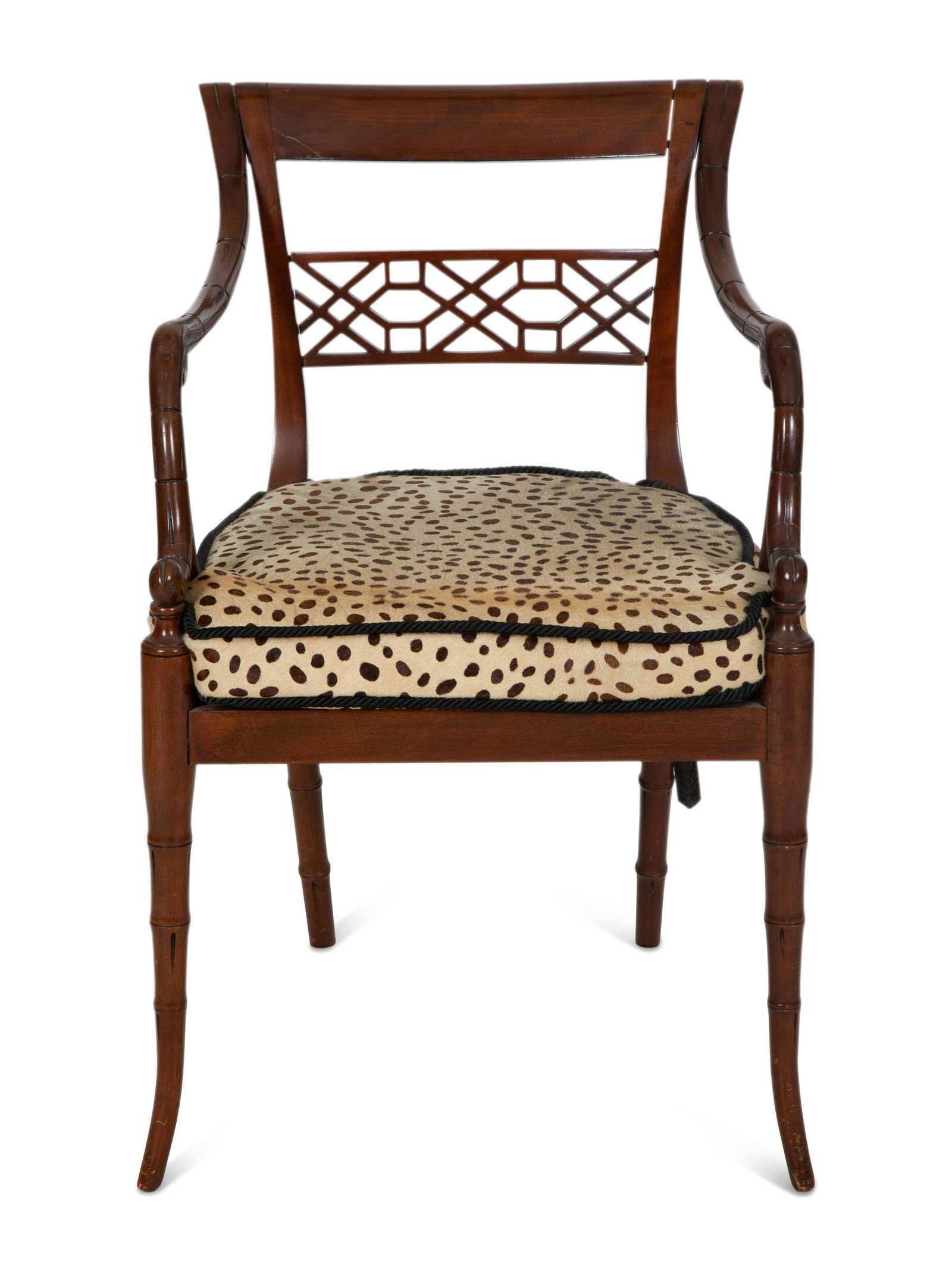 A Set of Four Regency Style Mahogany Cane Seat Dining Chairs (1 of 9)