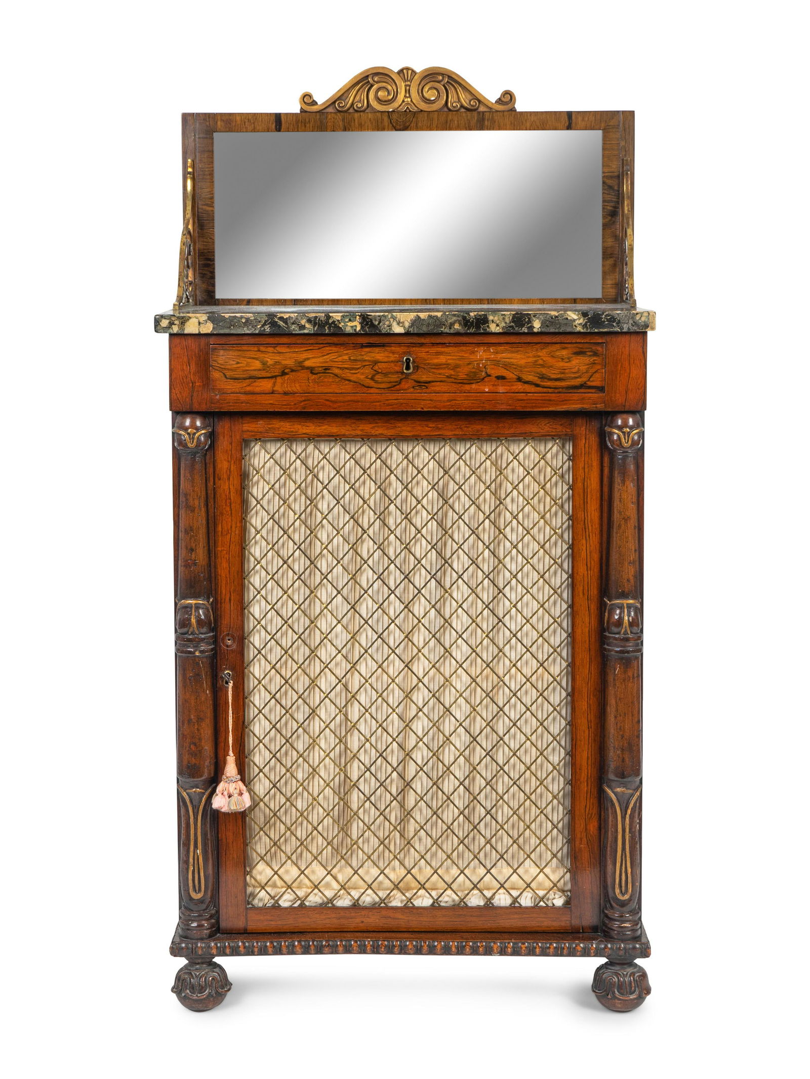 A Regency Style Brass-Mounted Rosewood Chiffonier (1 of 2)