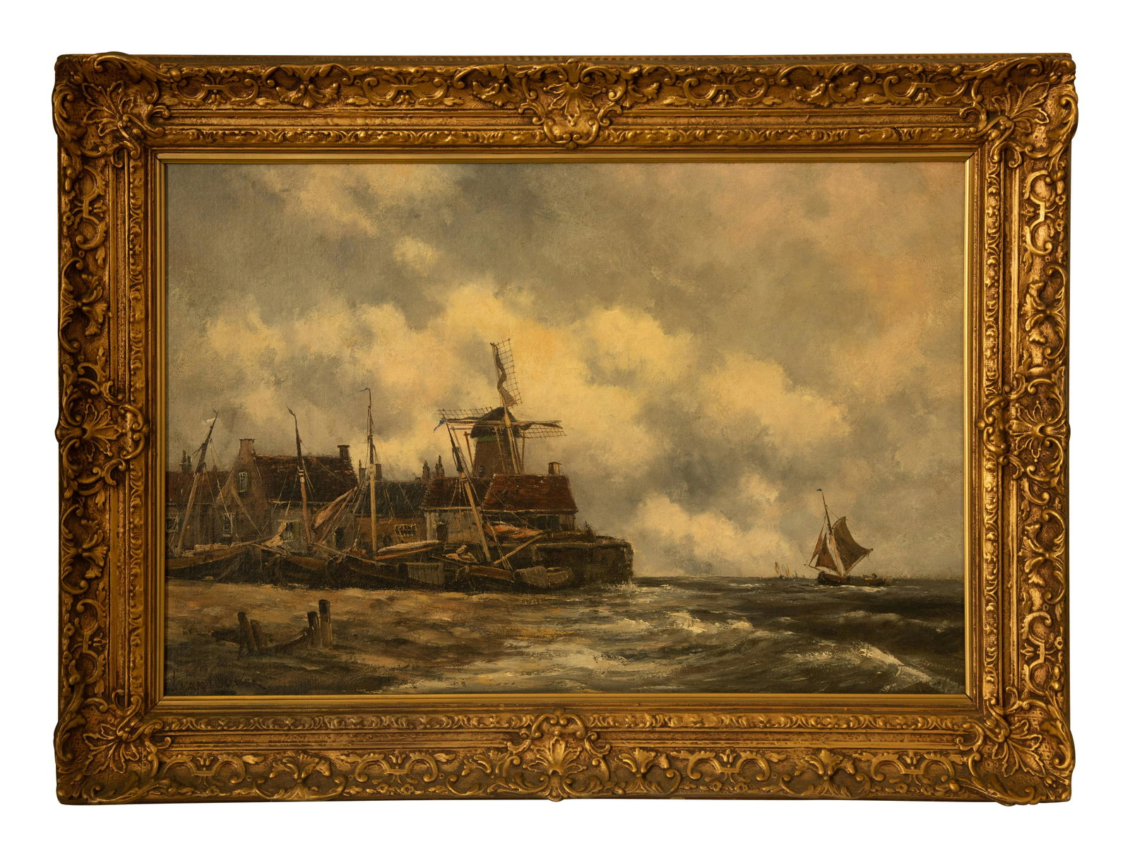 Jan Van Couver (Dutch, 1864-1910) Storm Scene (1 of 5)