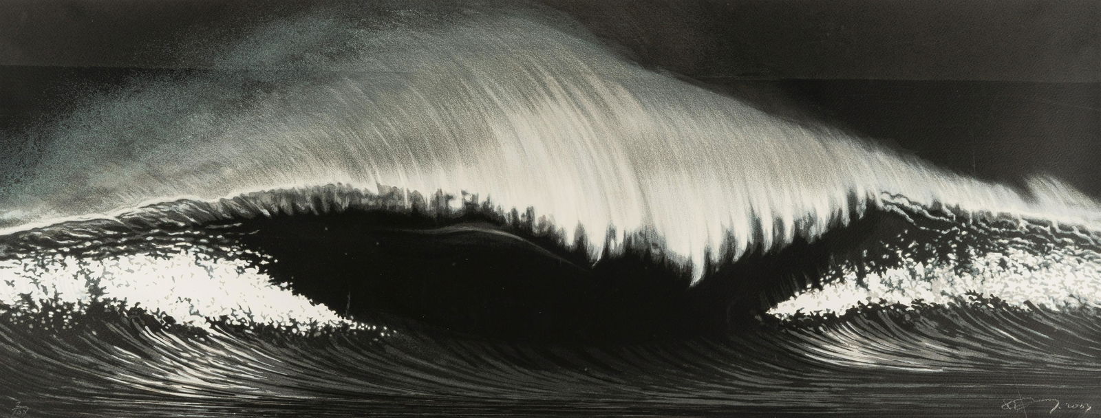 Robert Longo (American b. 1953) Wave, for Lincoln Center Festival, 2003: Robert Longo (American b. 1953) Wave, for Lincoln Center Festival, 2003 screenprint signed and numbered 2/108 in pencil 15 1/2 x 40 inches. Provenance:Lincoln Center for the Performing Arts, 2003