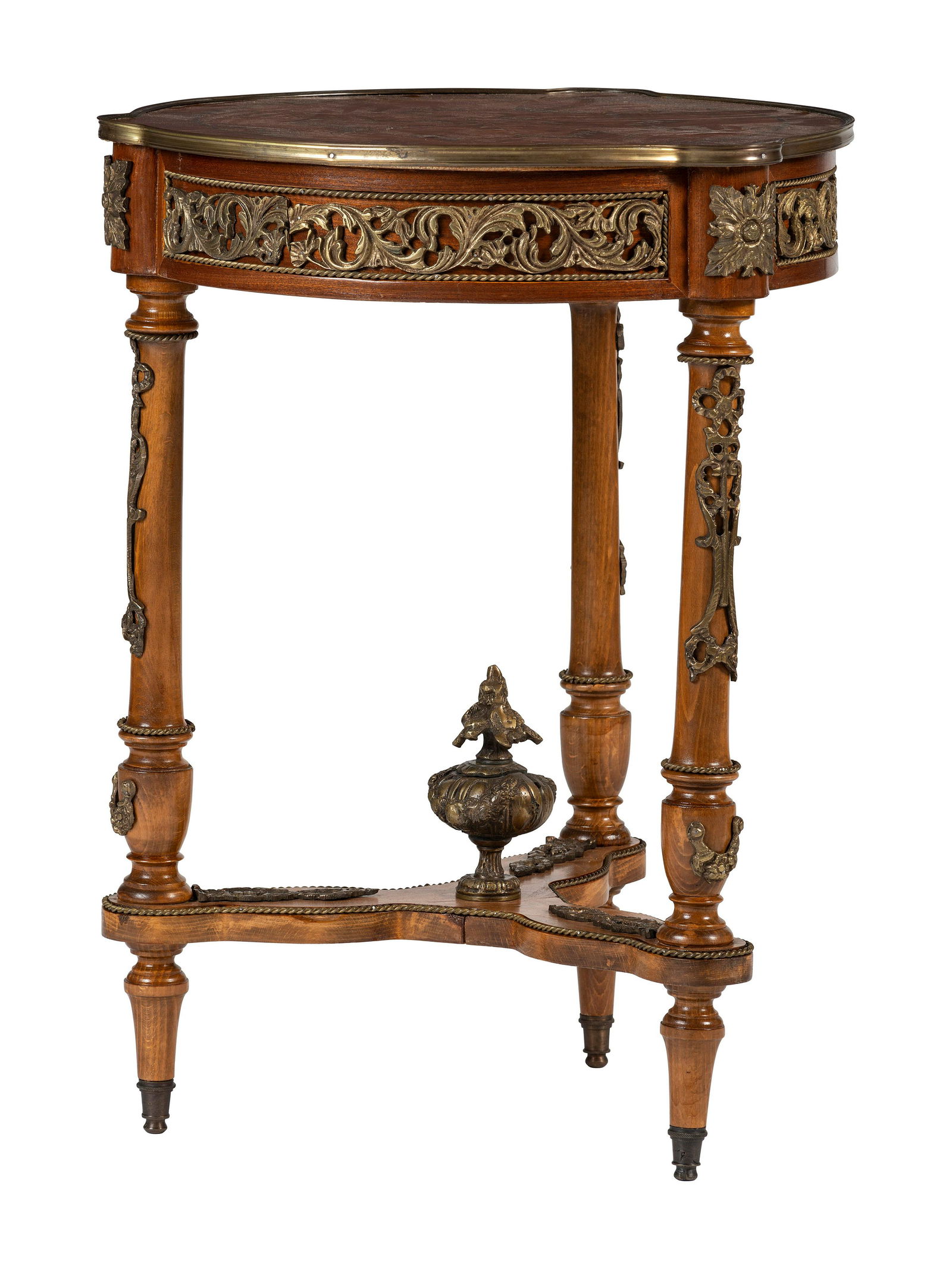 An Empire Style Inlaid Walnut and Bronze Mounted Side Table (1 of 6)