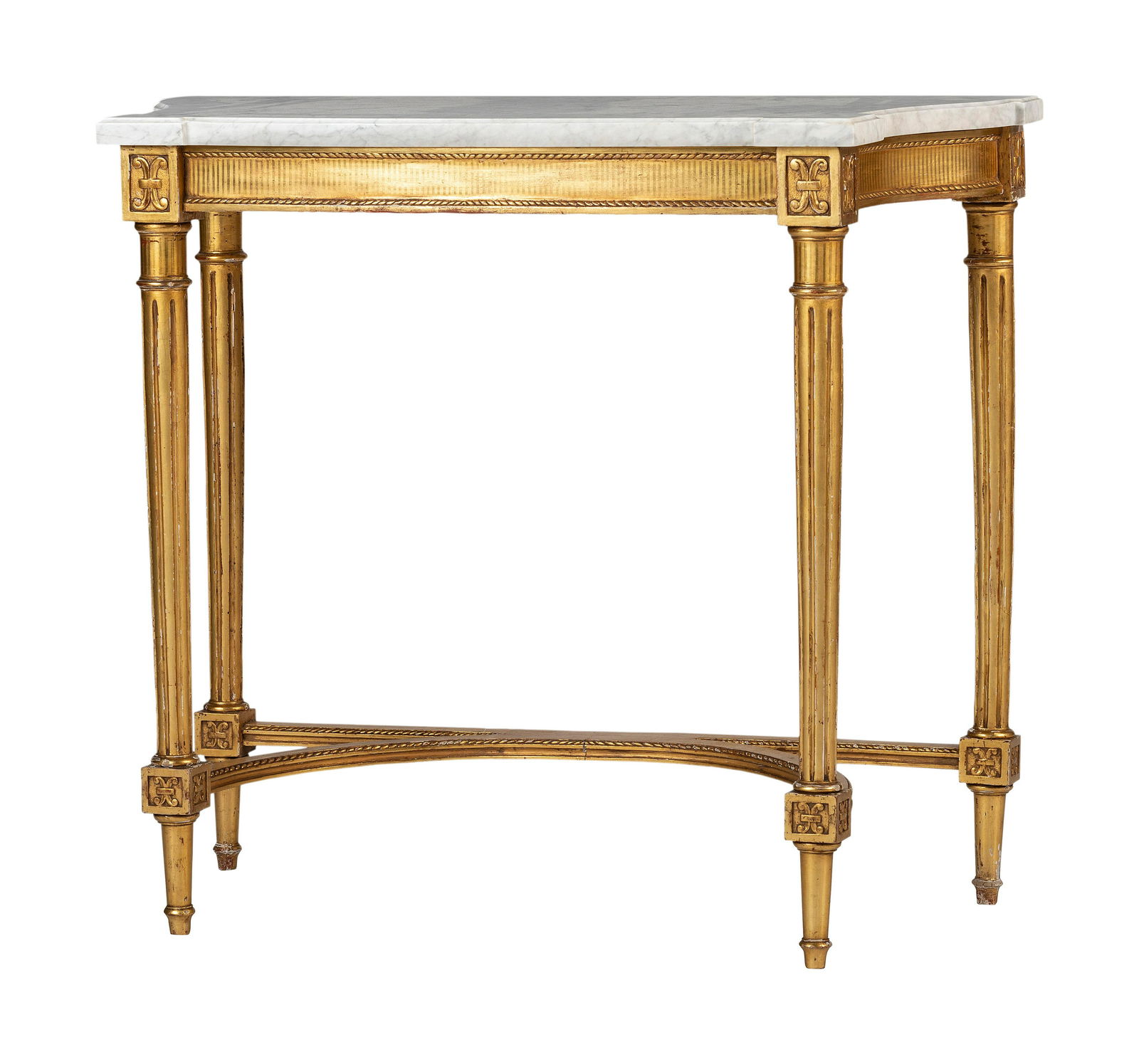 A Neoclassical Style Giltwood Marble Top Console Table (1 of 2)