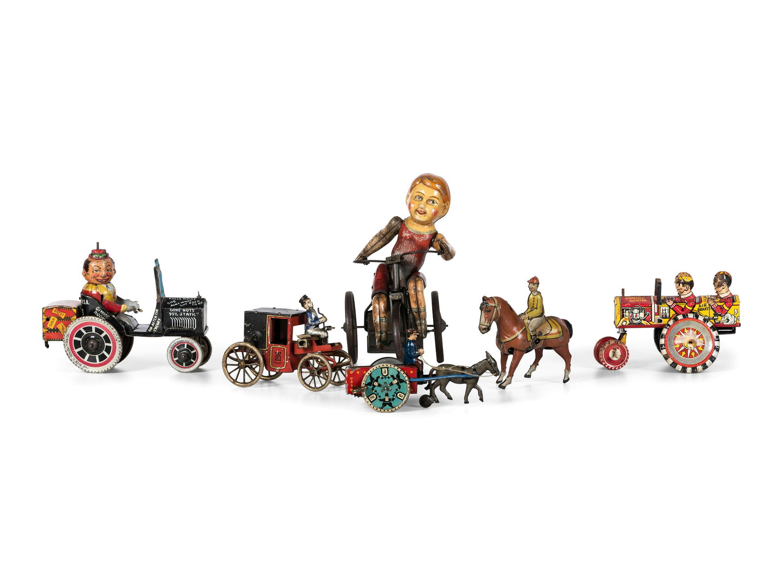 Six German and American Tin Lithograph Mechanical Toys (1 of 8)