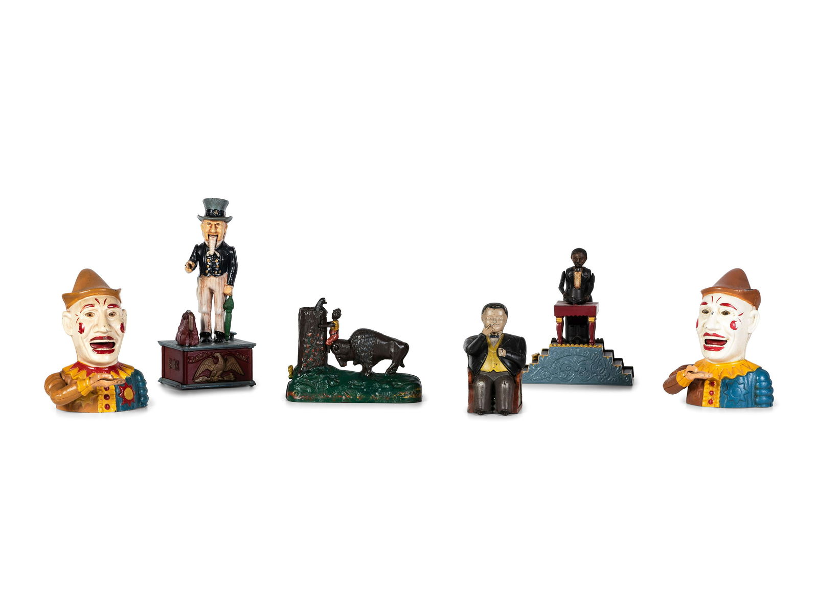 Six Cast Iron Mechanical Banks (1 of 6)