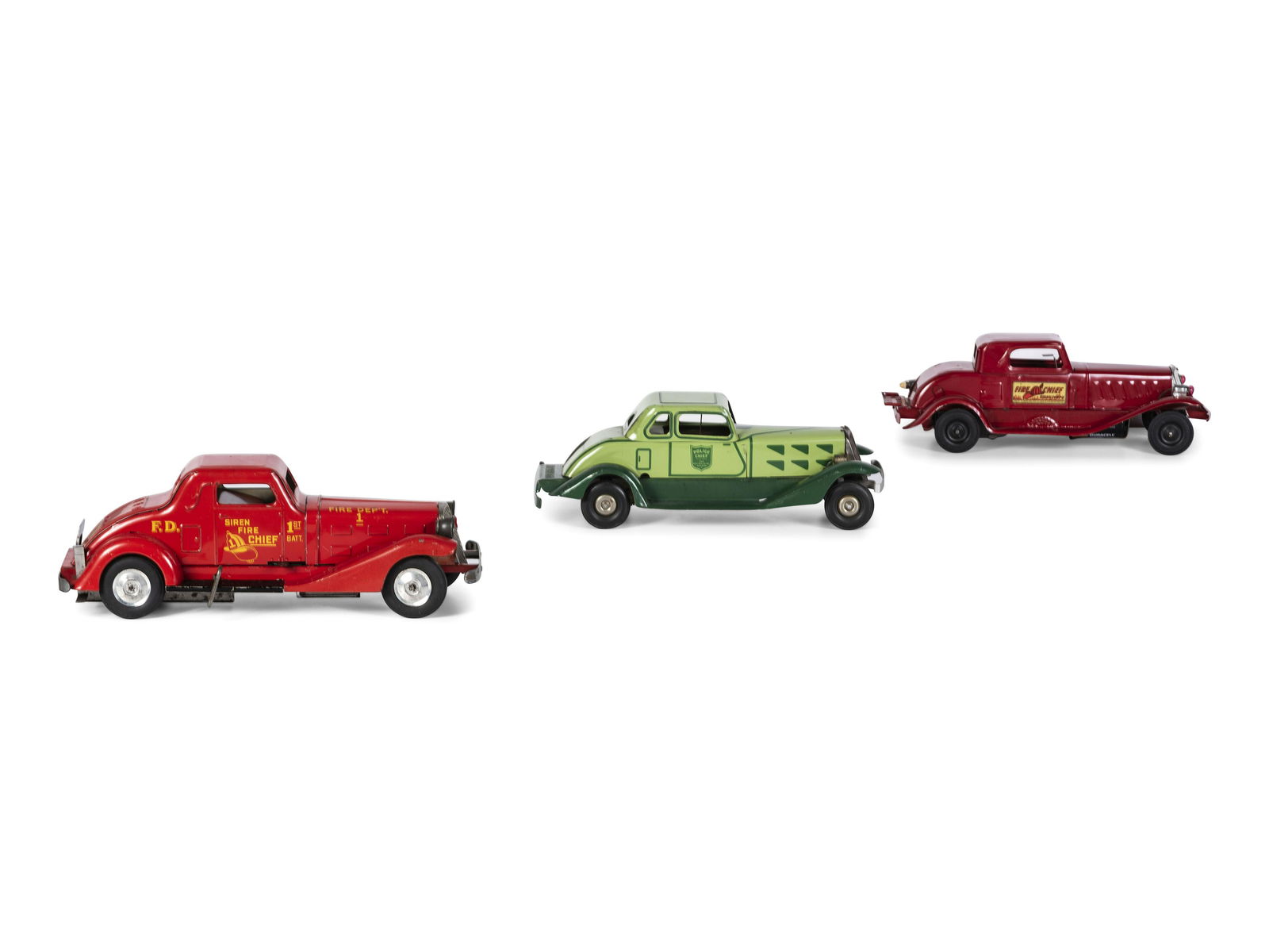 Three Pressed Steel Automobile Toys (1 of 5)