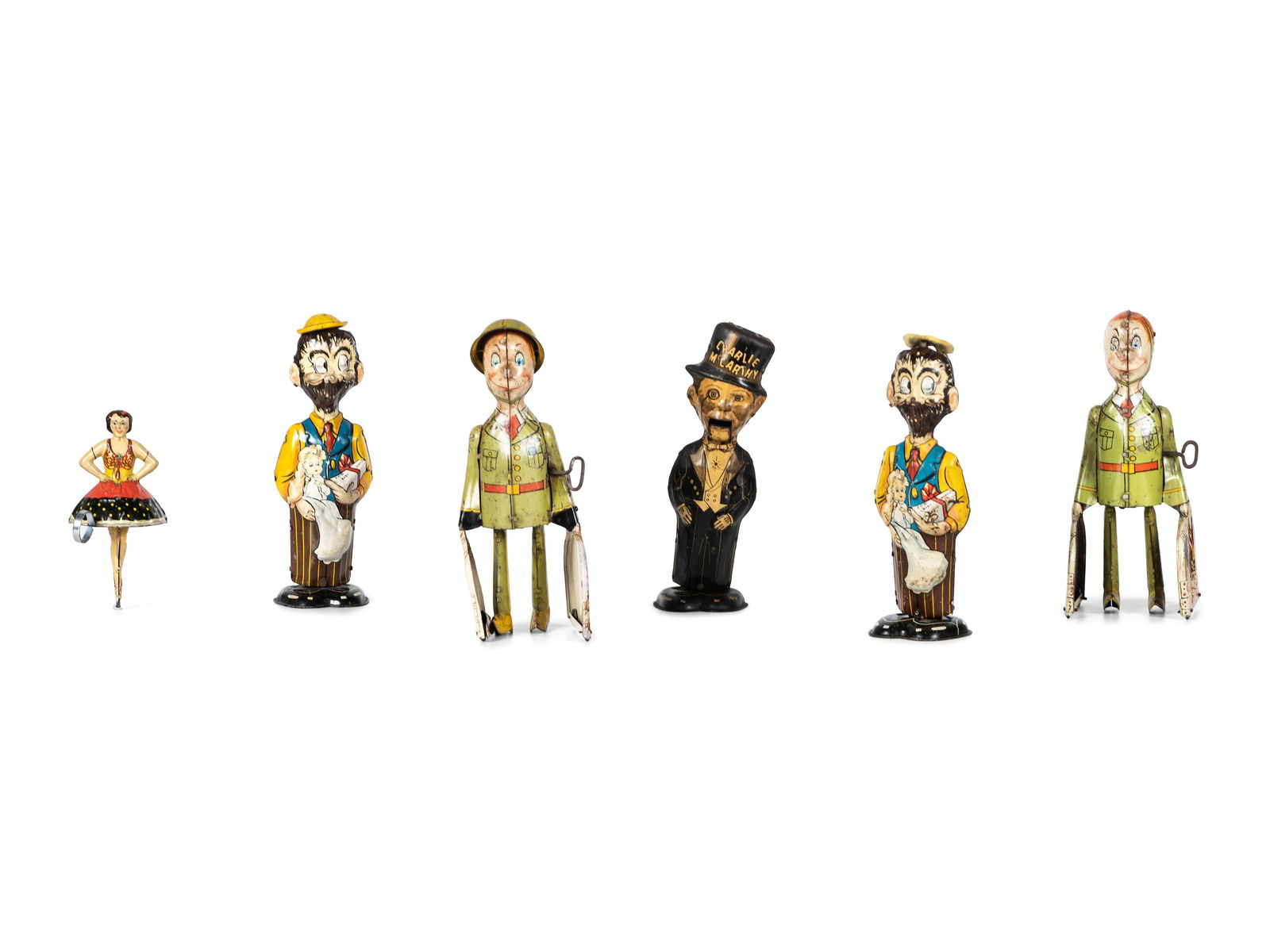 Five Tin Lithograph Figural Windup Toys (1 of 4)