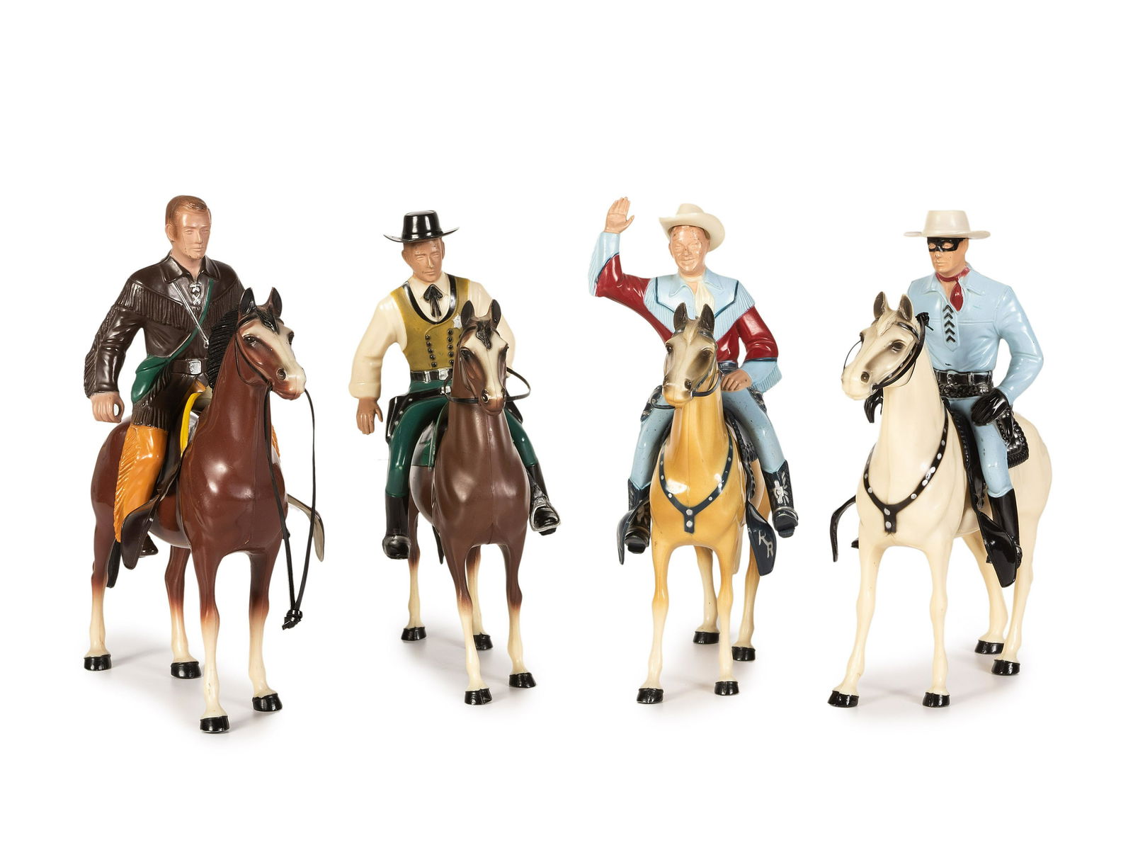 Four Vintage Hartland Plastic Film Cowboy Figures (1 of 4)