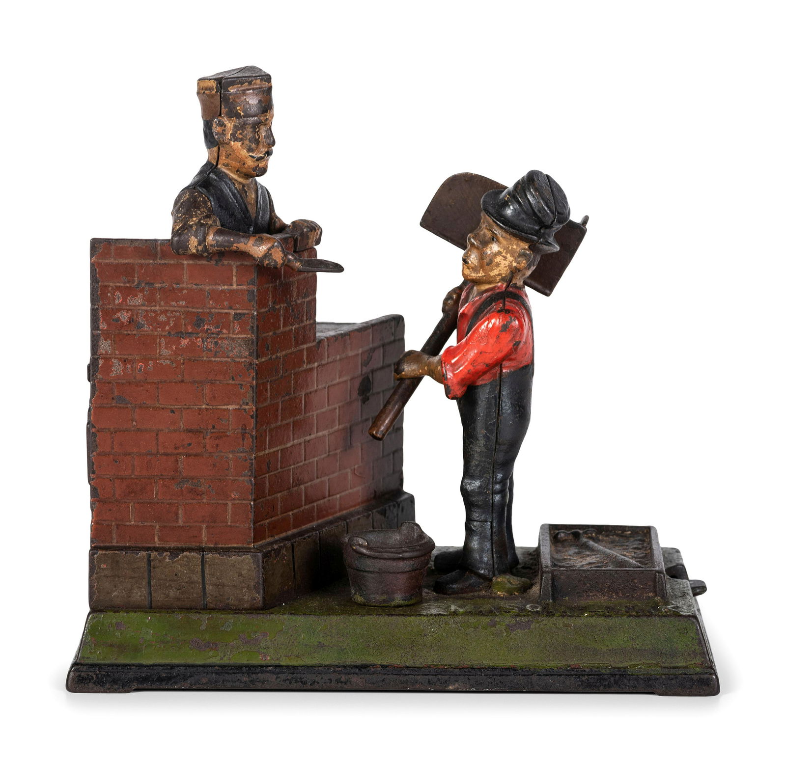 A Shephard Hardware Excelsior Series 'Mason' Cast Iron Mechanical Bank (1 of 5)