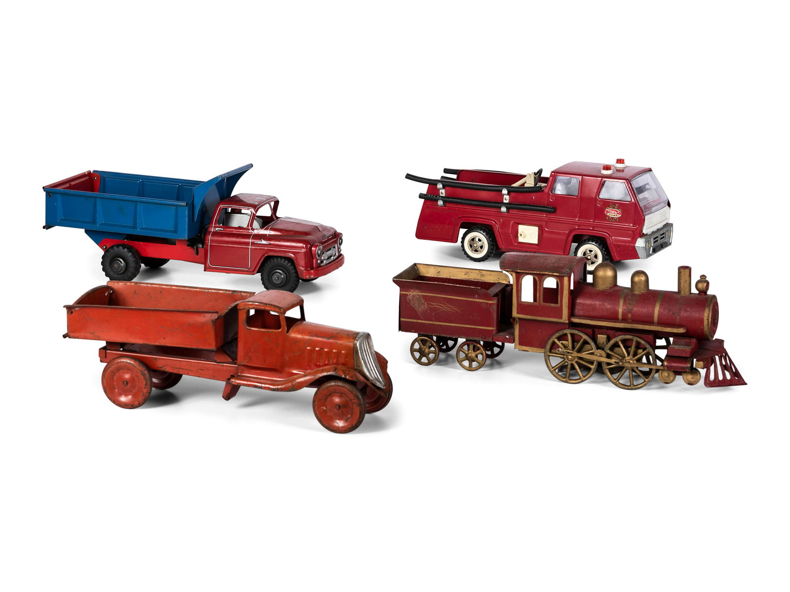 Three Pressed Steel and Tin Truck Toys (1 of 7)