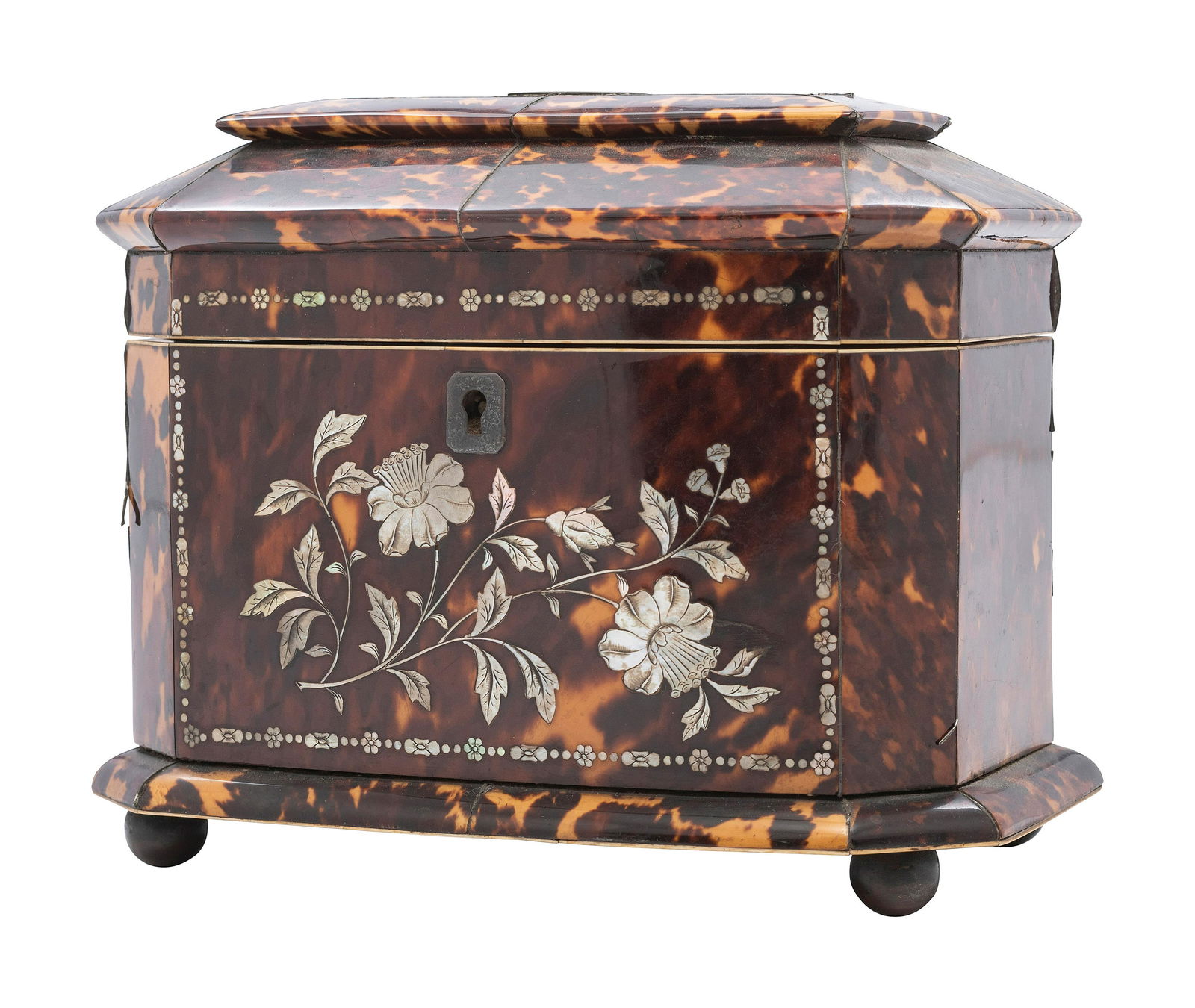 A Georgian Tortoiseshell Tea Caddy (1 of 4)