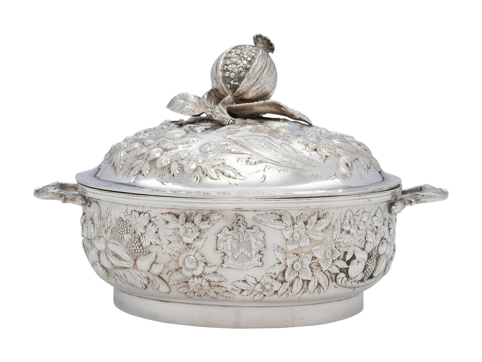 A Silver Repousse Lidded Serving Dish (1 of 5)