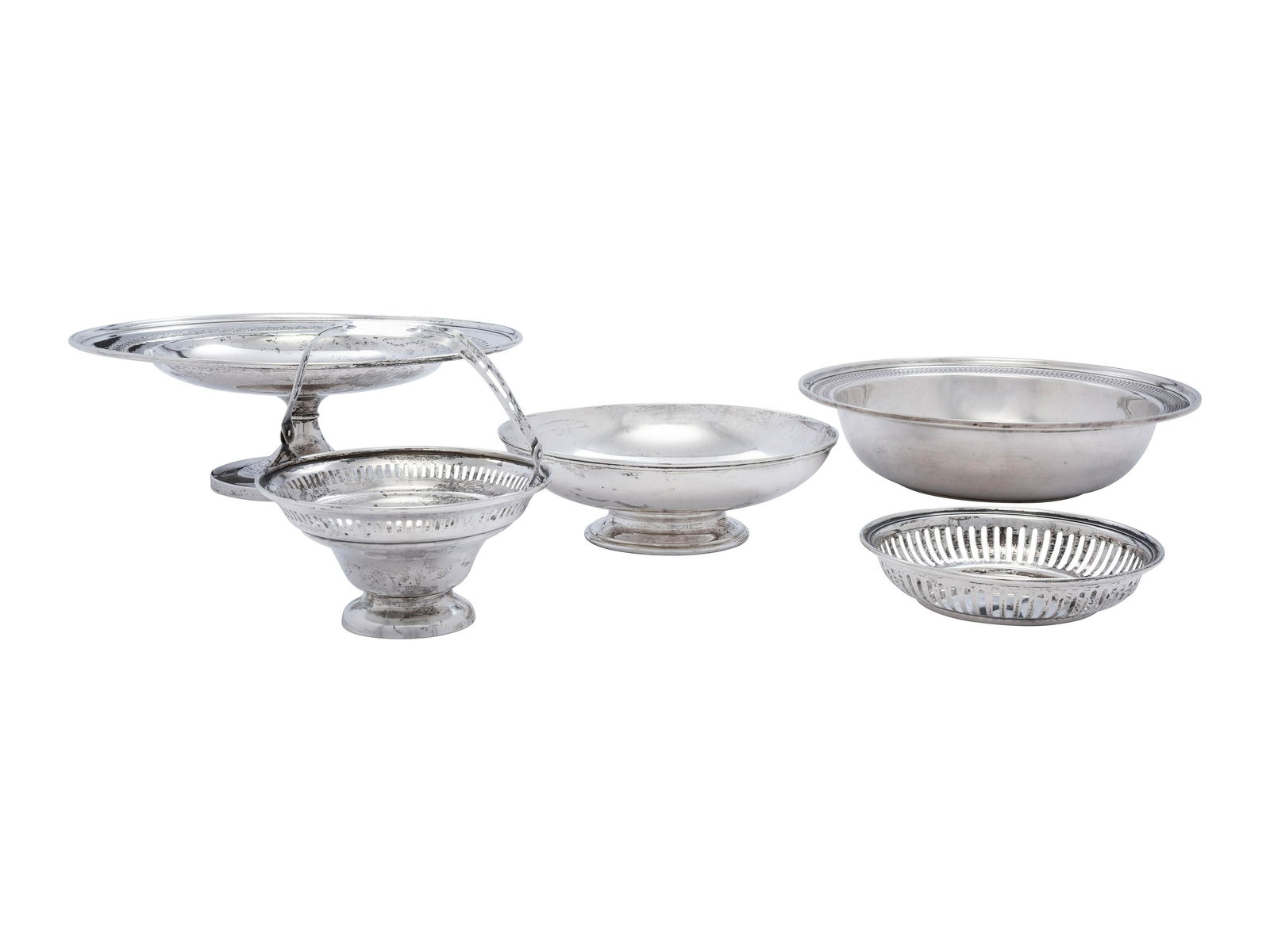 Five American Silver Bowls and Compotes (1 of 4)