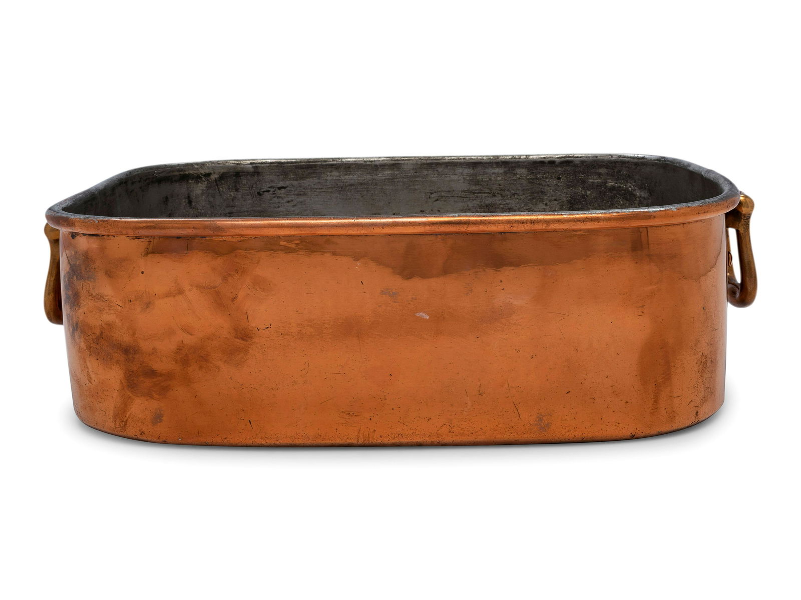An English Copper Roasting Pan with Brass Handles (1 of 6)