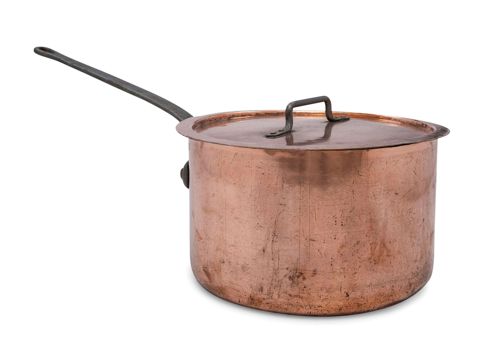 An American Copper Sauce Pot with Cover (1 of 4)
