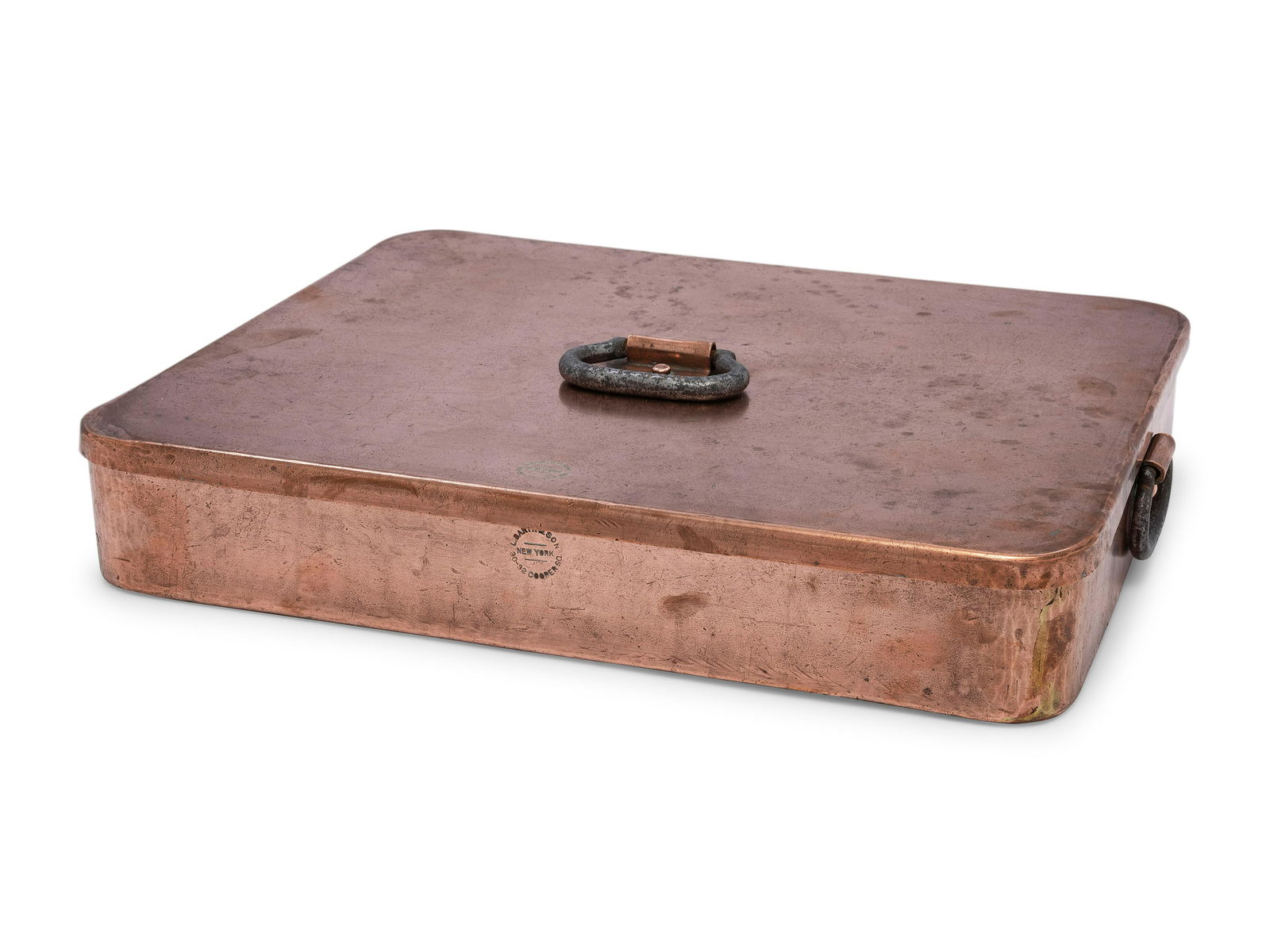An American Copper Roasting Pan with Cover (1 of 5)