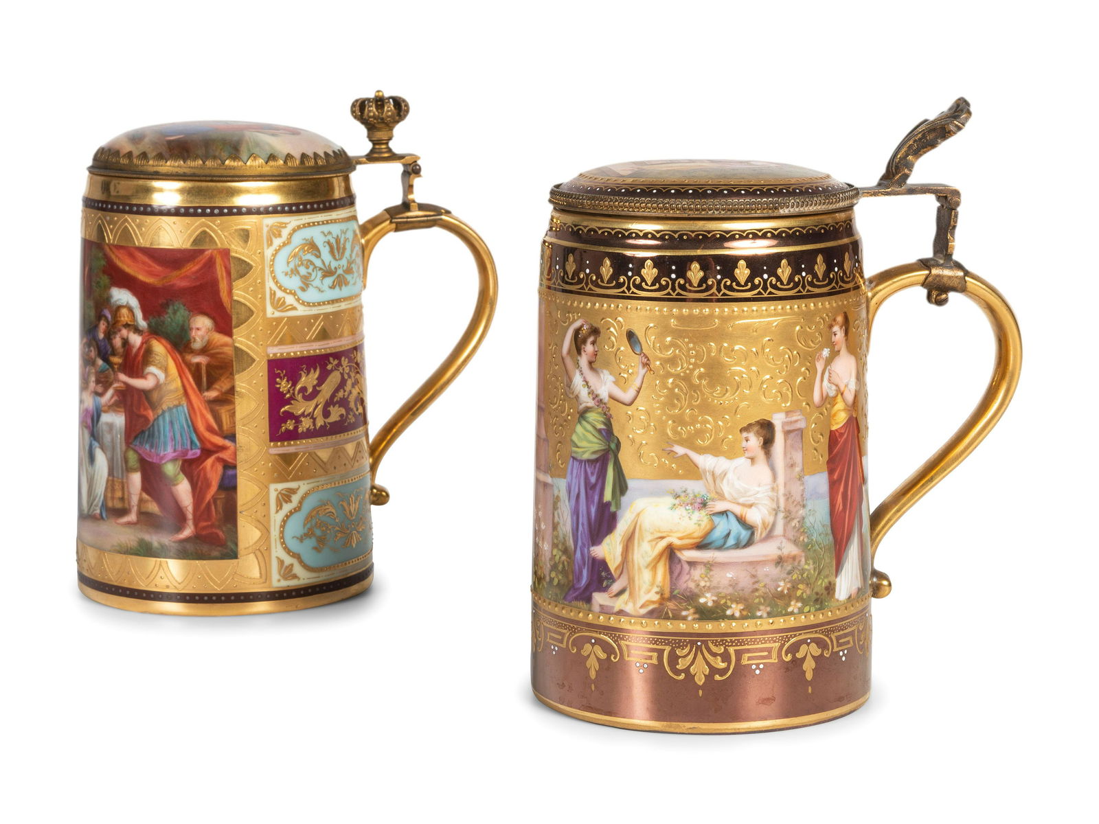 Two Continental Porcelain Tankards (1 of 8)