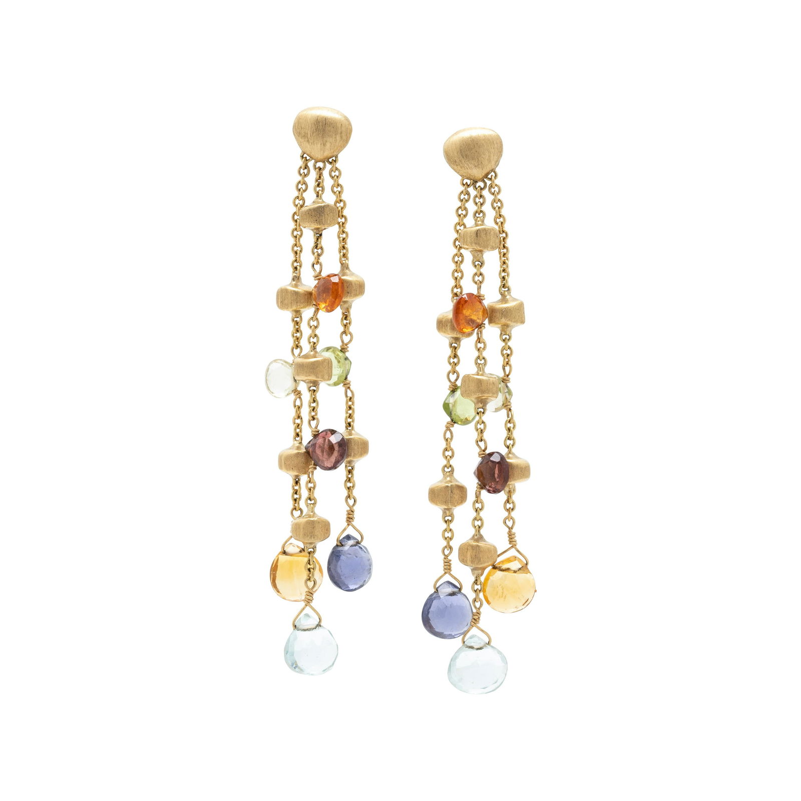 MARCO BICEGO, YELLOW GOLD AND MULTIGEM 'PARADISE' EARRINGS (1 of 2)