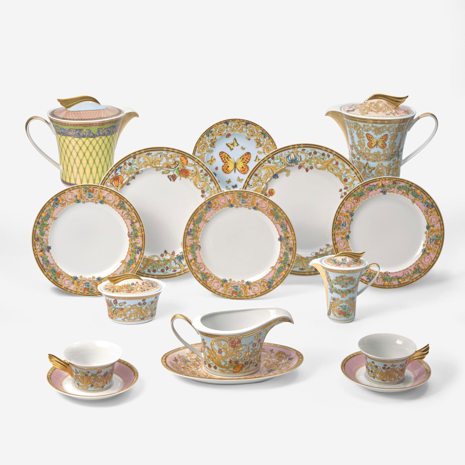 A porcelain dinner service for fifteen in "Ikarus - Le Jardin de Versace" pattern Versace for (1 of 3)